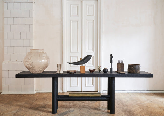 Black Table with Rooms Studio Objects Collection