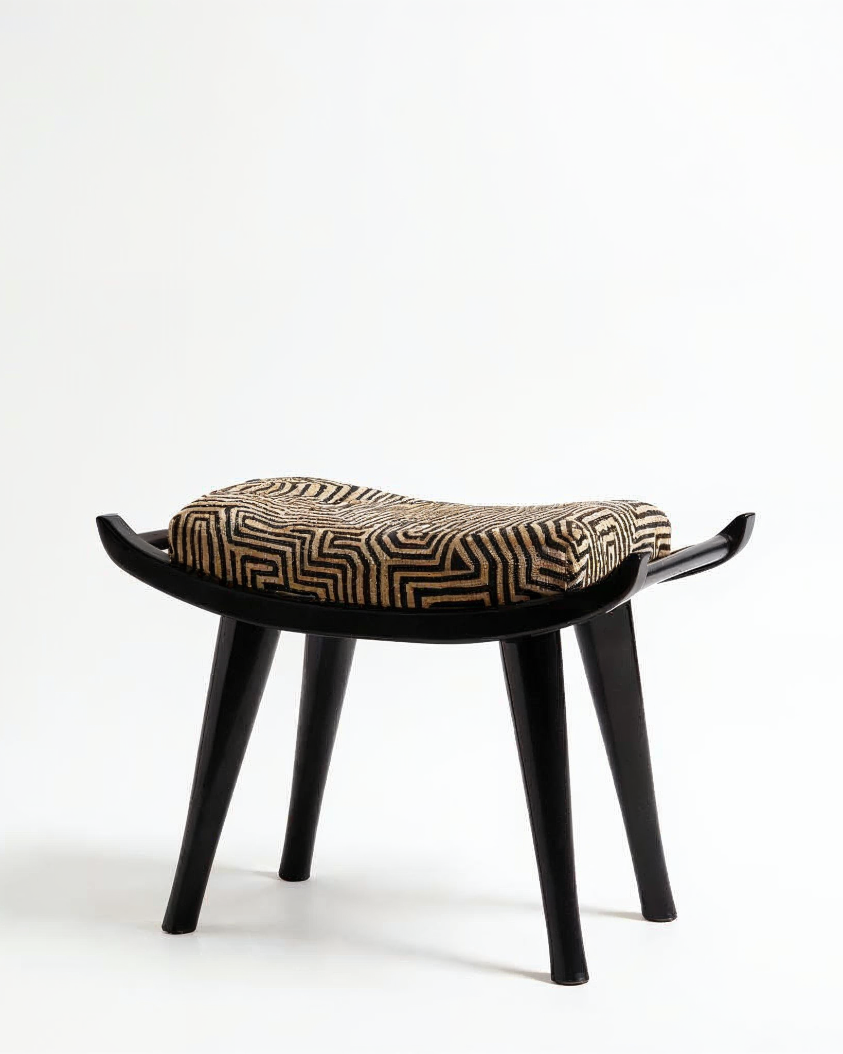 Pantera Chair Stool in Wood and Fabric