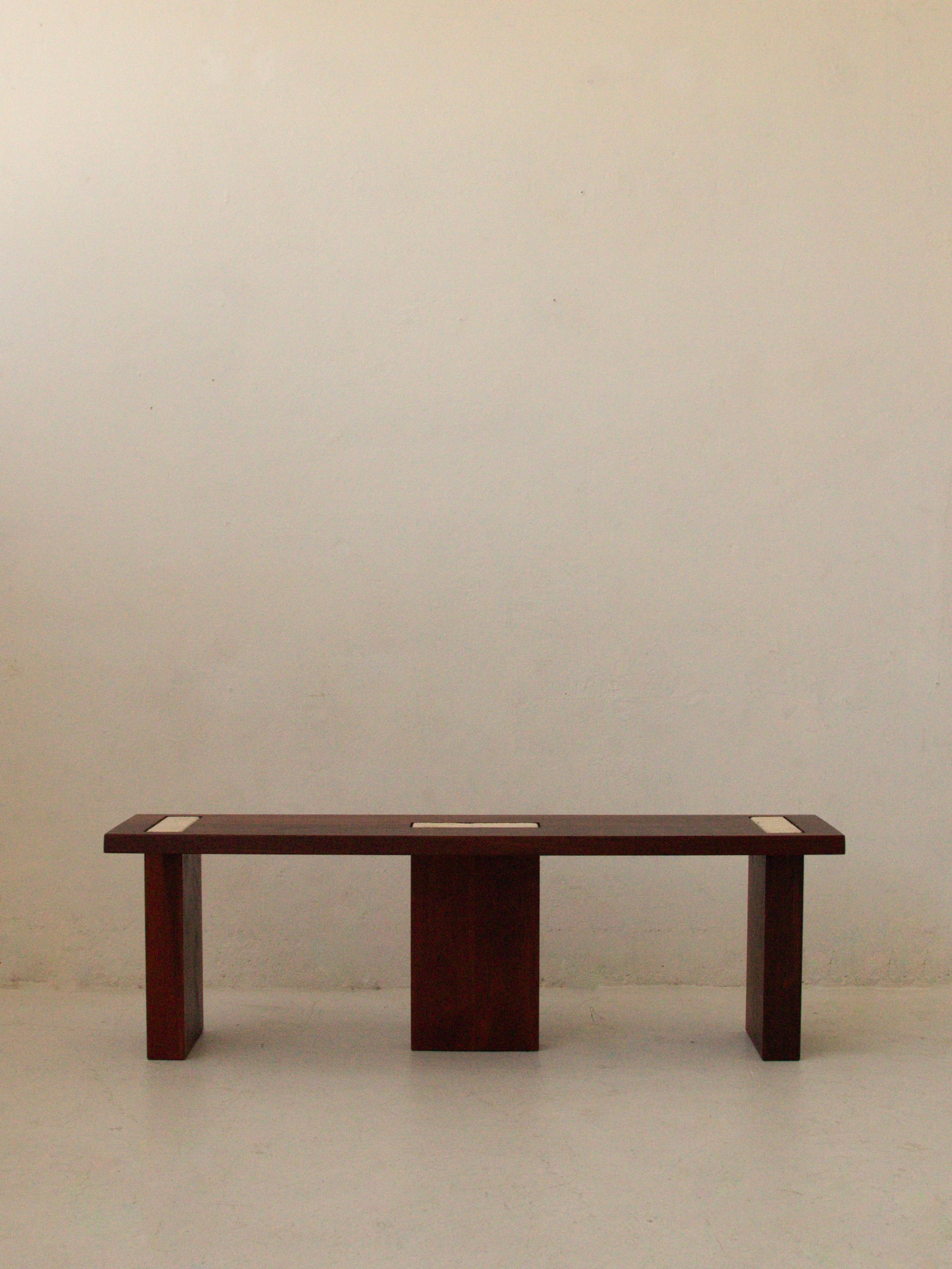 Bench with Knitted Inlays