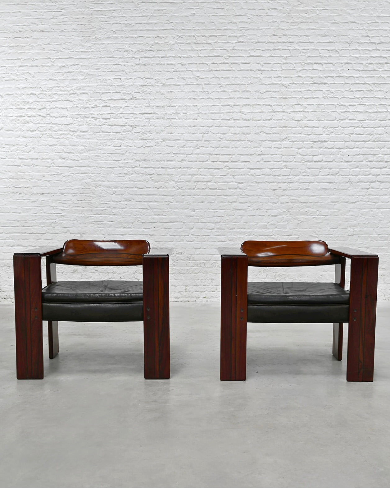 Tobia & Afra Scarpa Pair of Artona Lounge Chairs for Maxalto, Italy, 1970s
