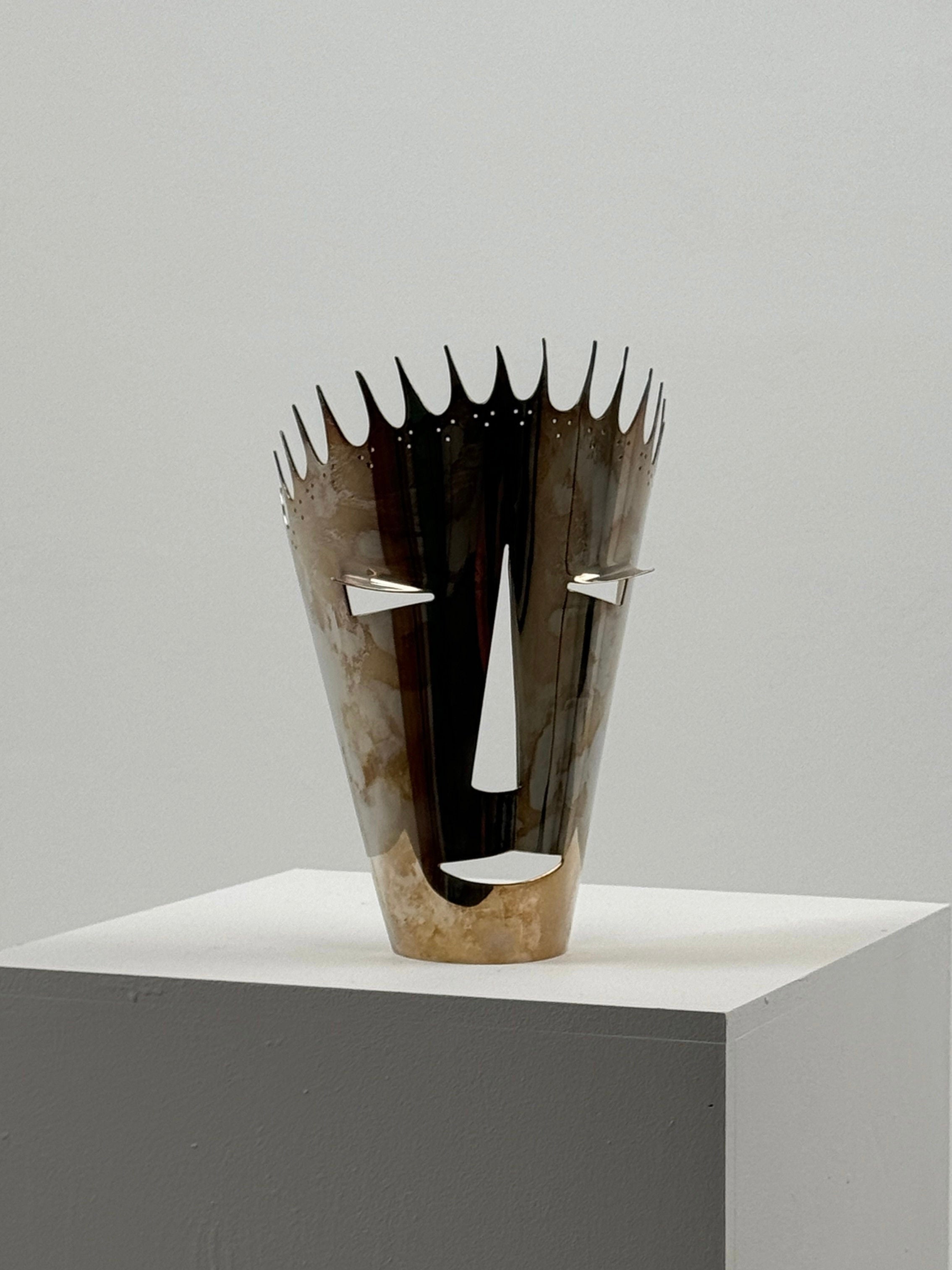 Silver Mask Sculpture by Gio Ponti