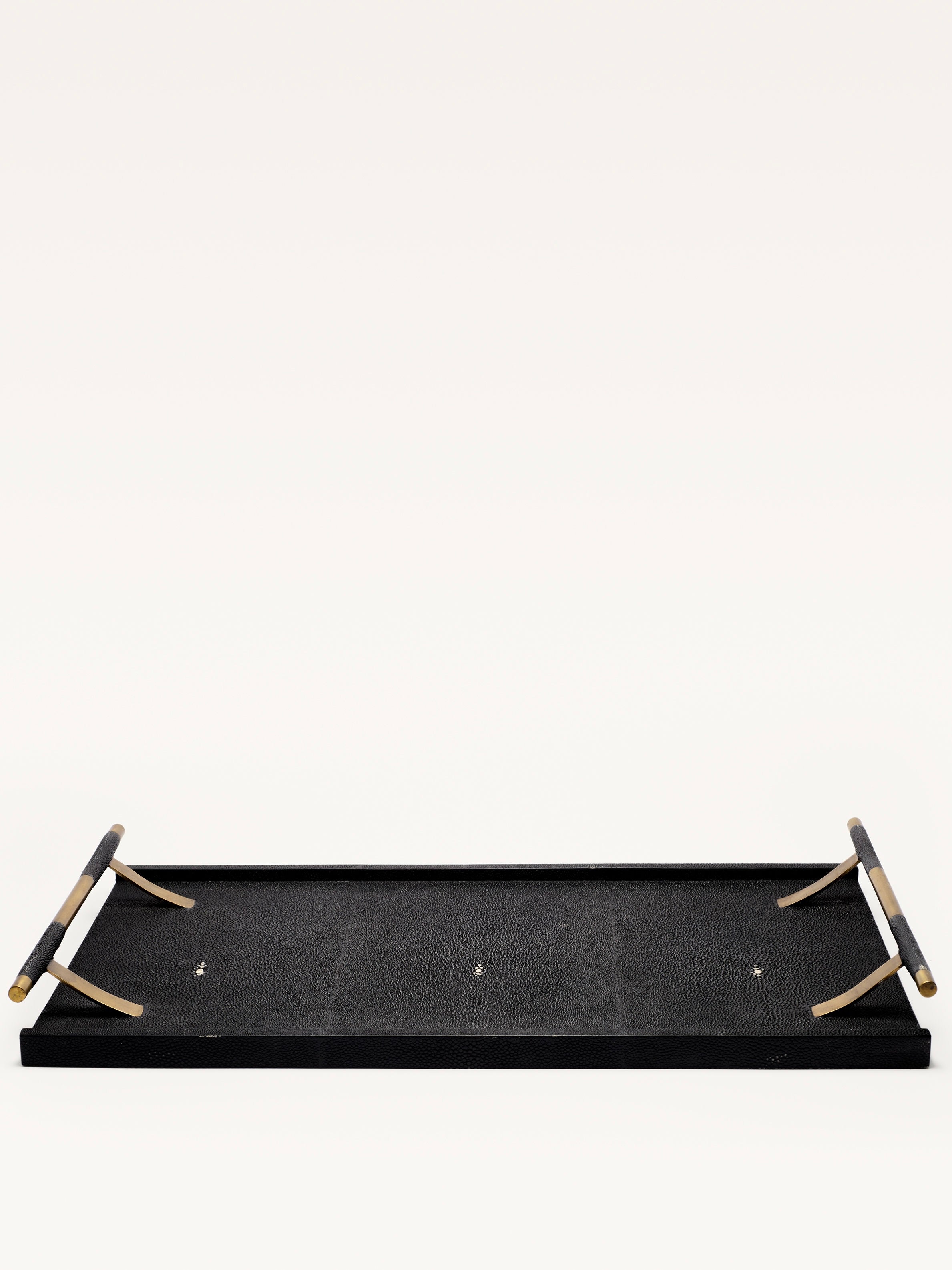 Black Shagreen Tray
