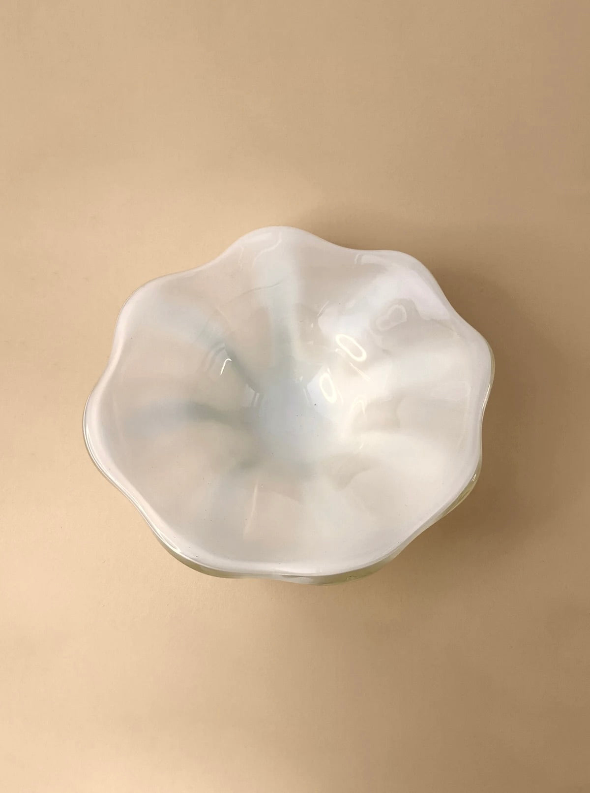 Mid Century Murano Milky Bowl by Barovier & Toso