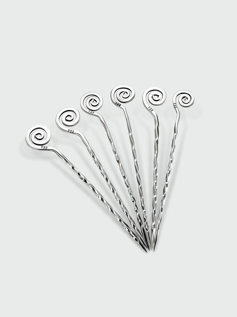 Set of 4 Silver Picks
