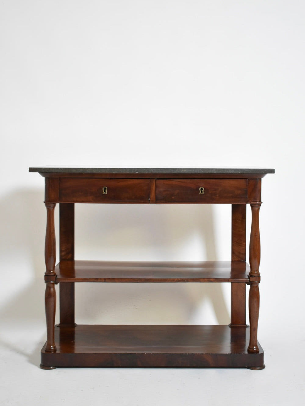 Console en acajou et marbre noir, XIXe siècle