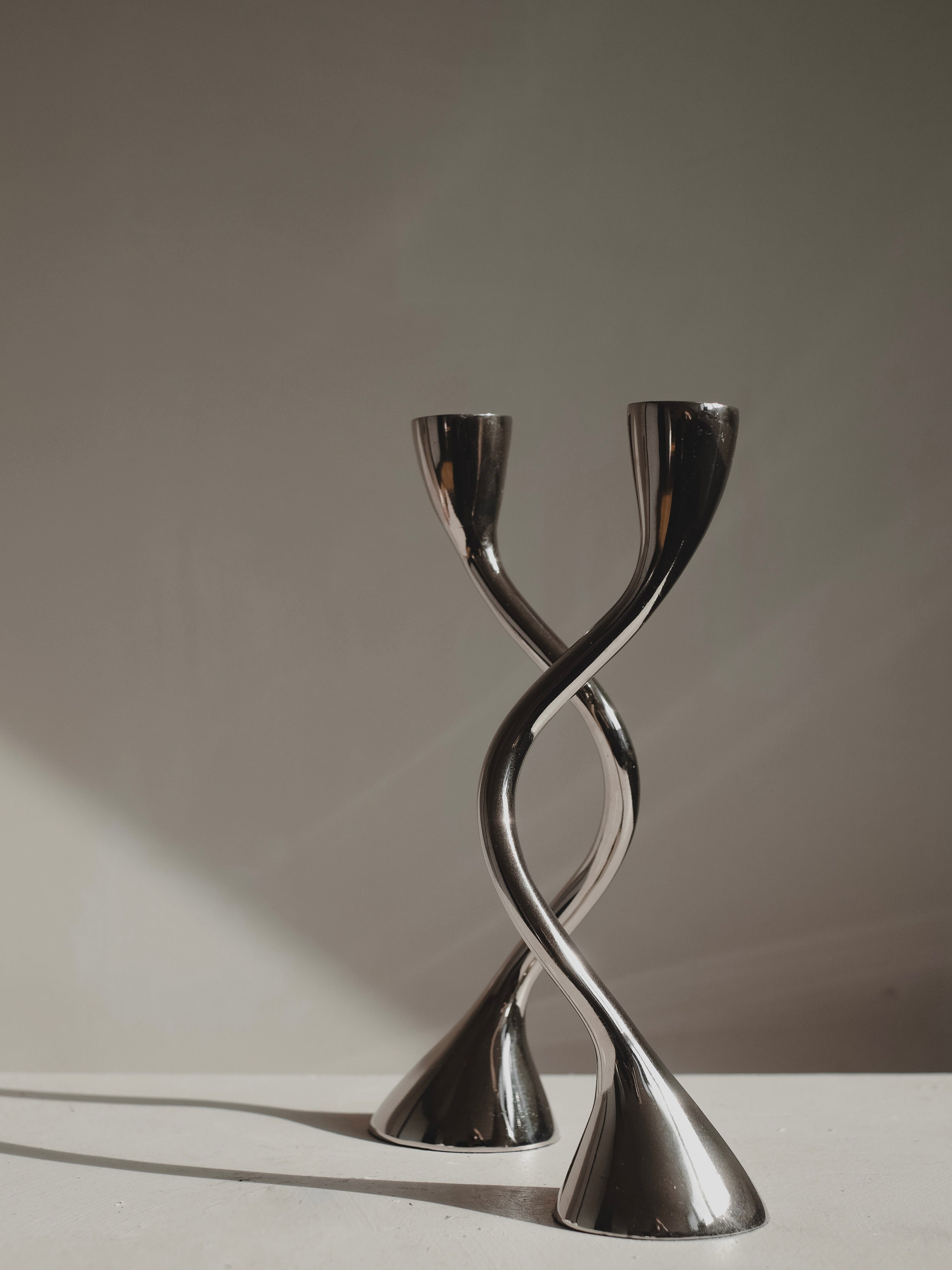 Pair of Zigzag Candleholders 1970s