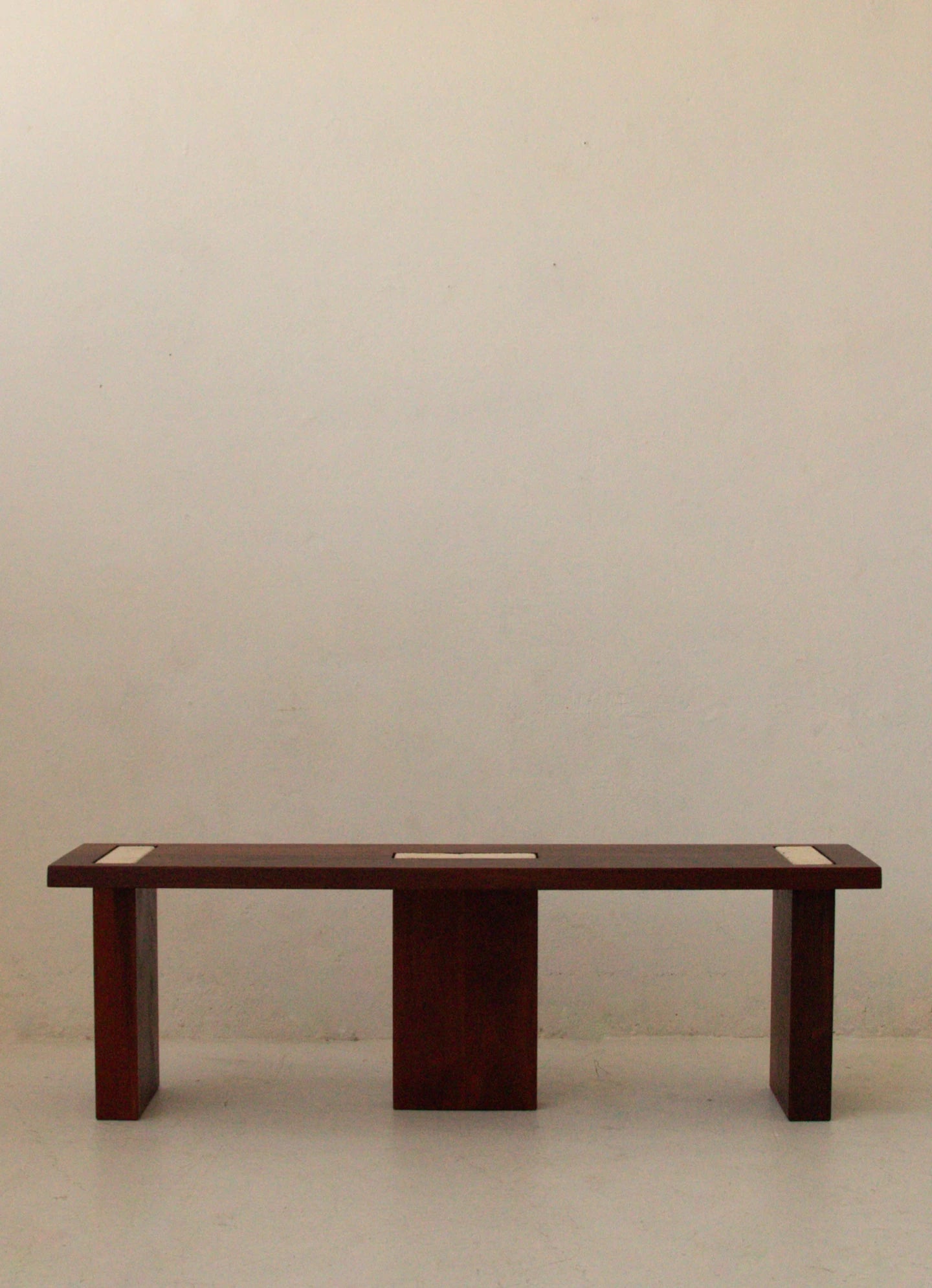 Bench with Knitted Inlays
