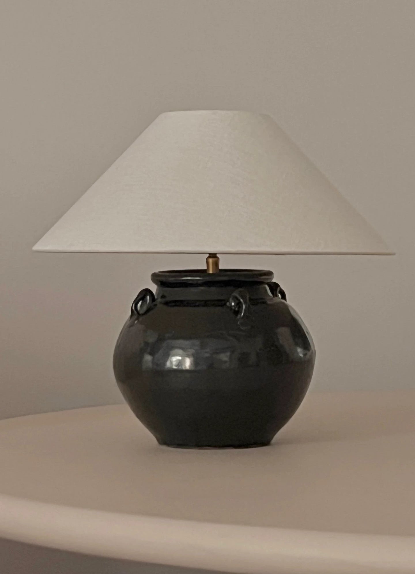 Antique Glazed Lamp with Ears II