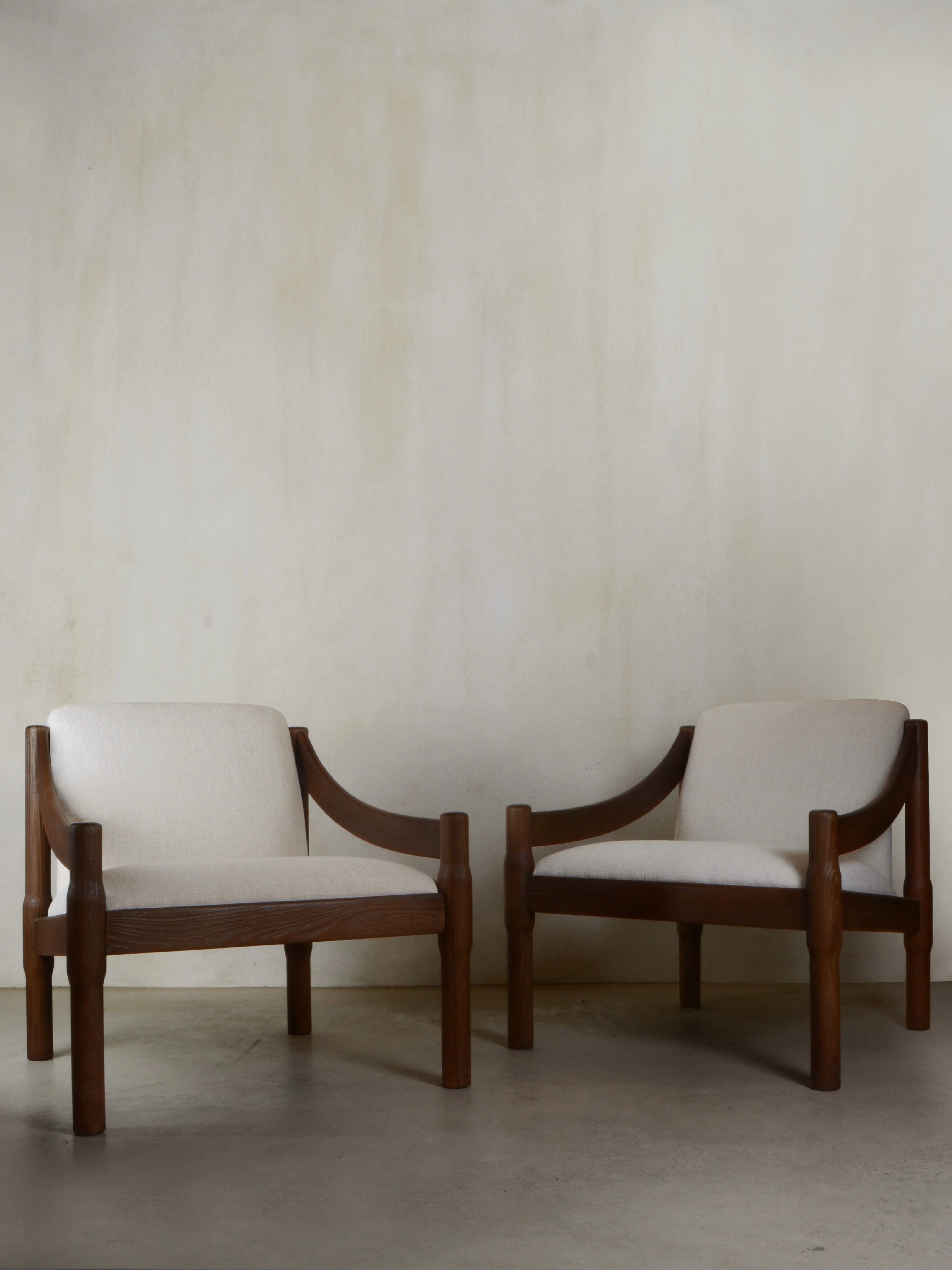 Pair of Carimate 930 armchair by Vico Magistretti, 1960