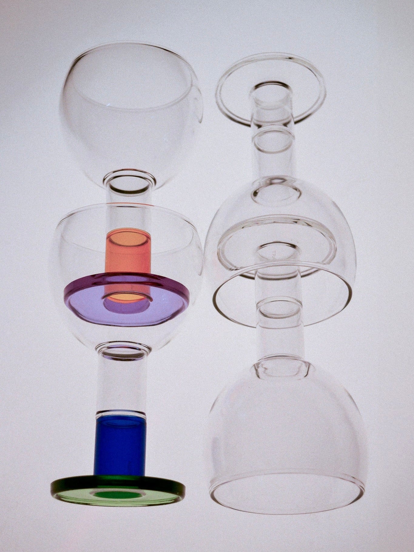 Set of 4 Wine Candle Glasses