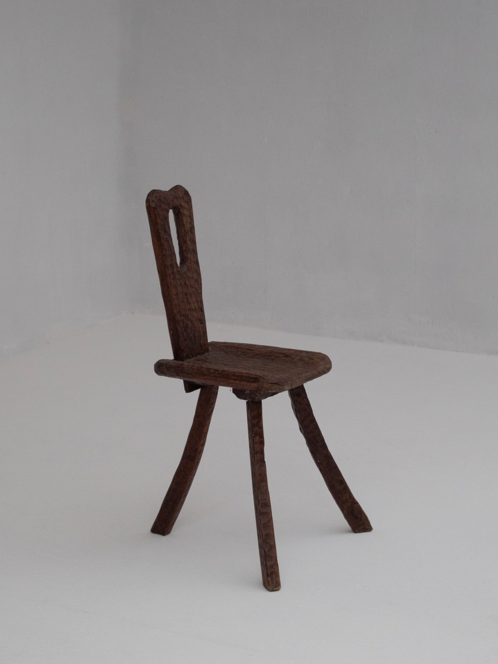 French Brutalist Tripod Chair