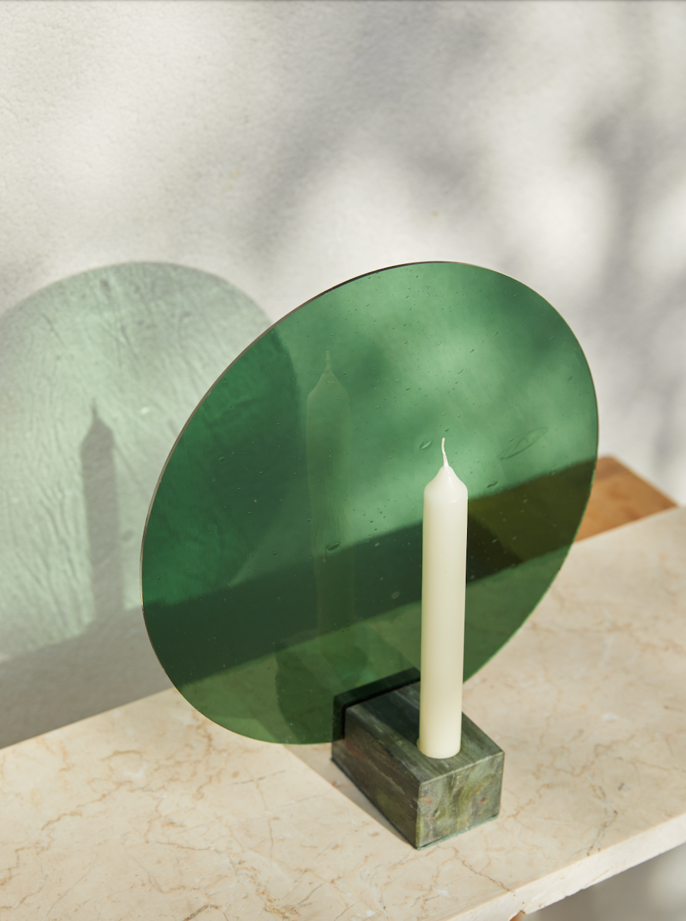 Aureool Green nail polish bottle with a shiny finish and gold cap