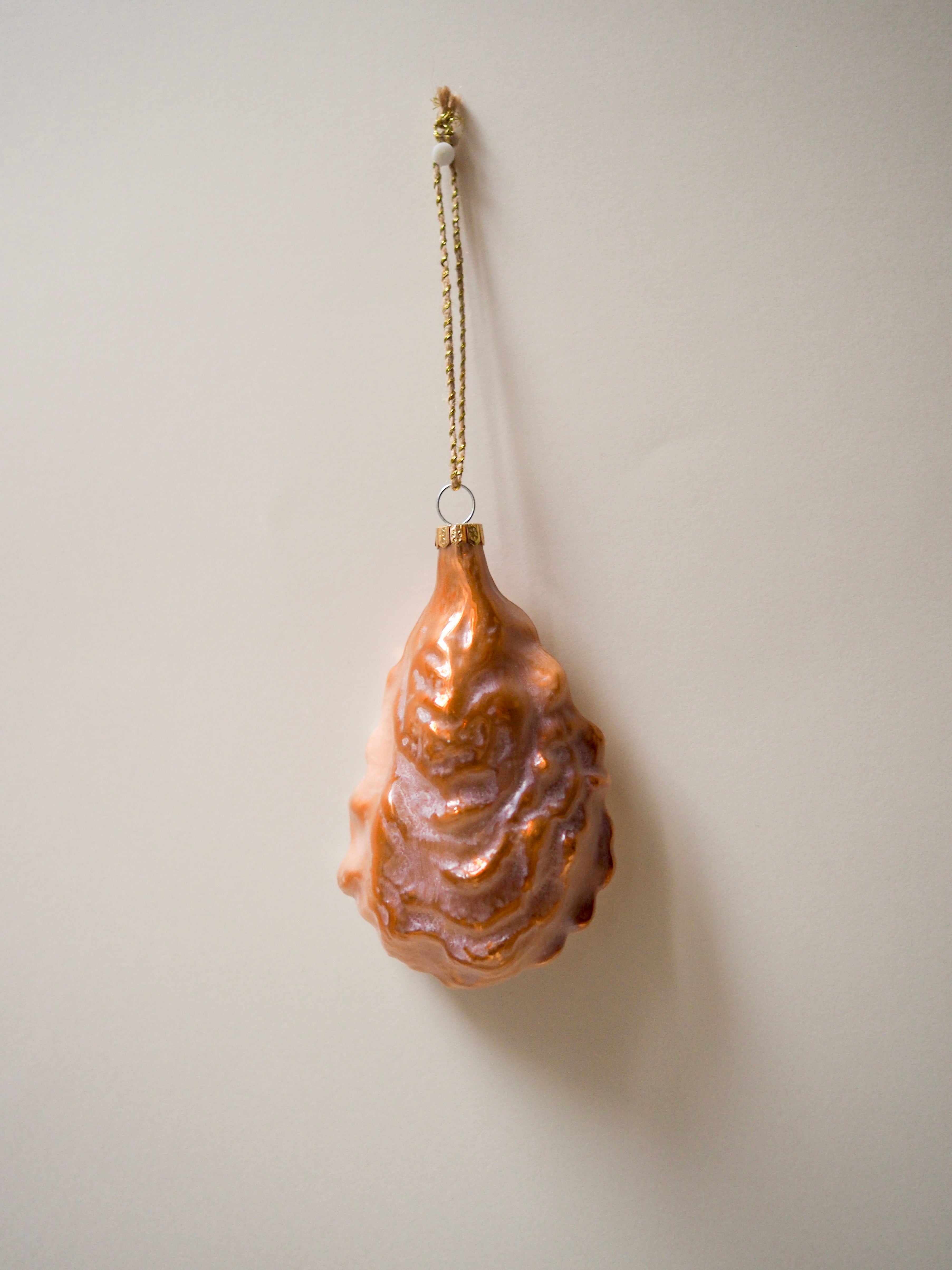 Pink Oyster Holiday Ornament