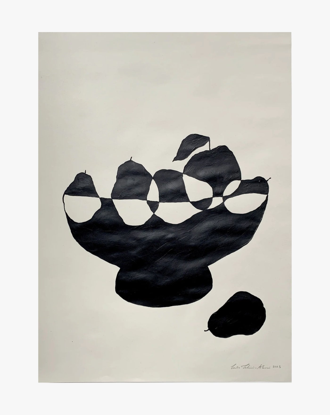 Painting Les Poires Inès Tahiri-Alaoui