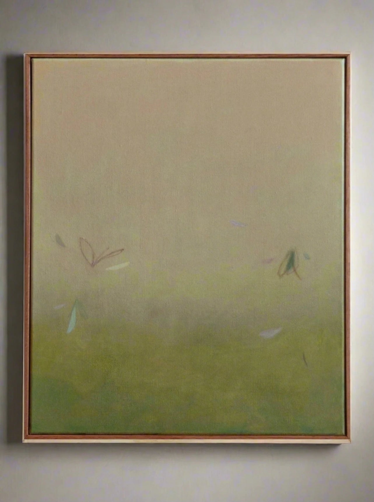 Seabeds #3 - Acrylic on Canvas painting featuring vibrant blue and green hues