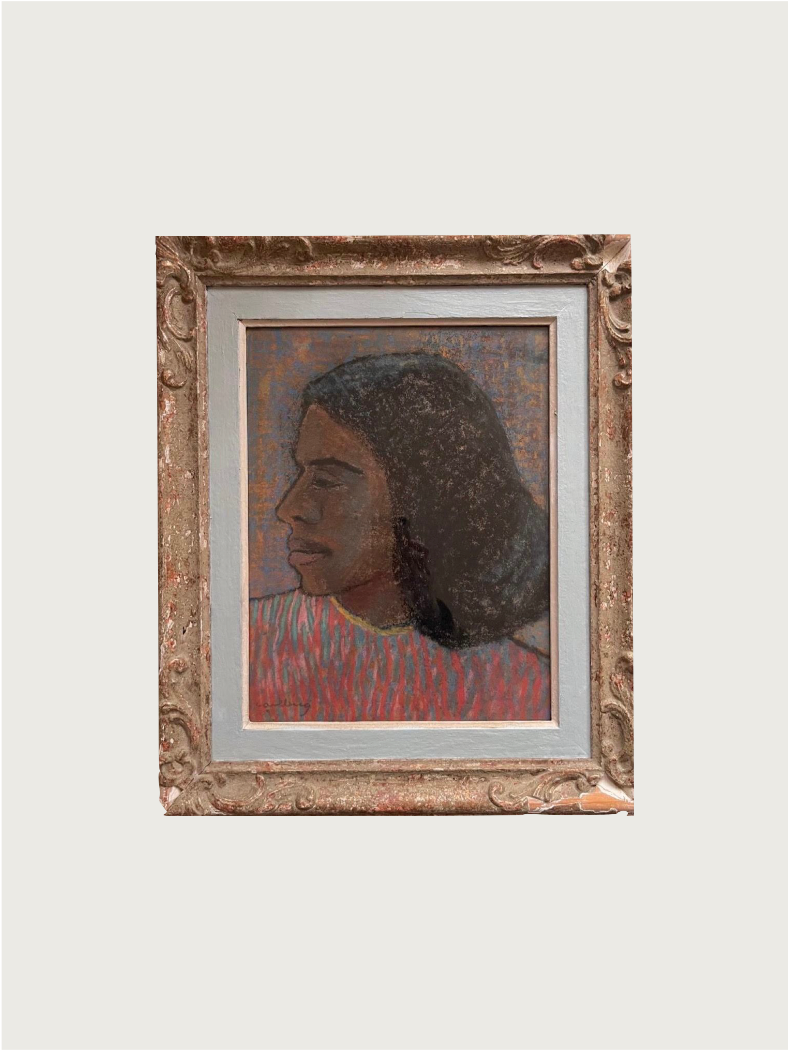 Midcentury Portrait in Pastels