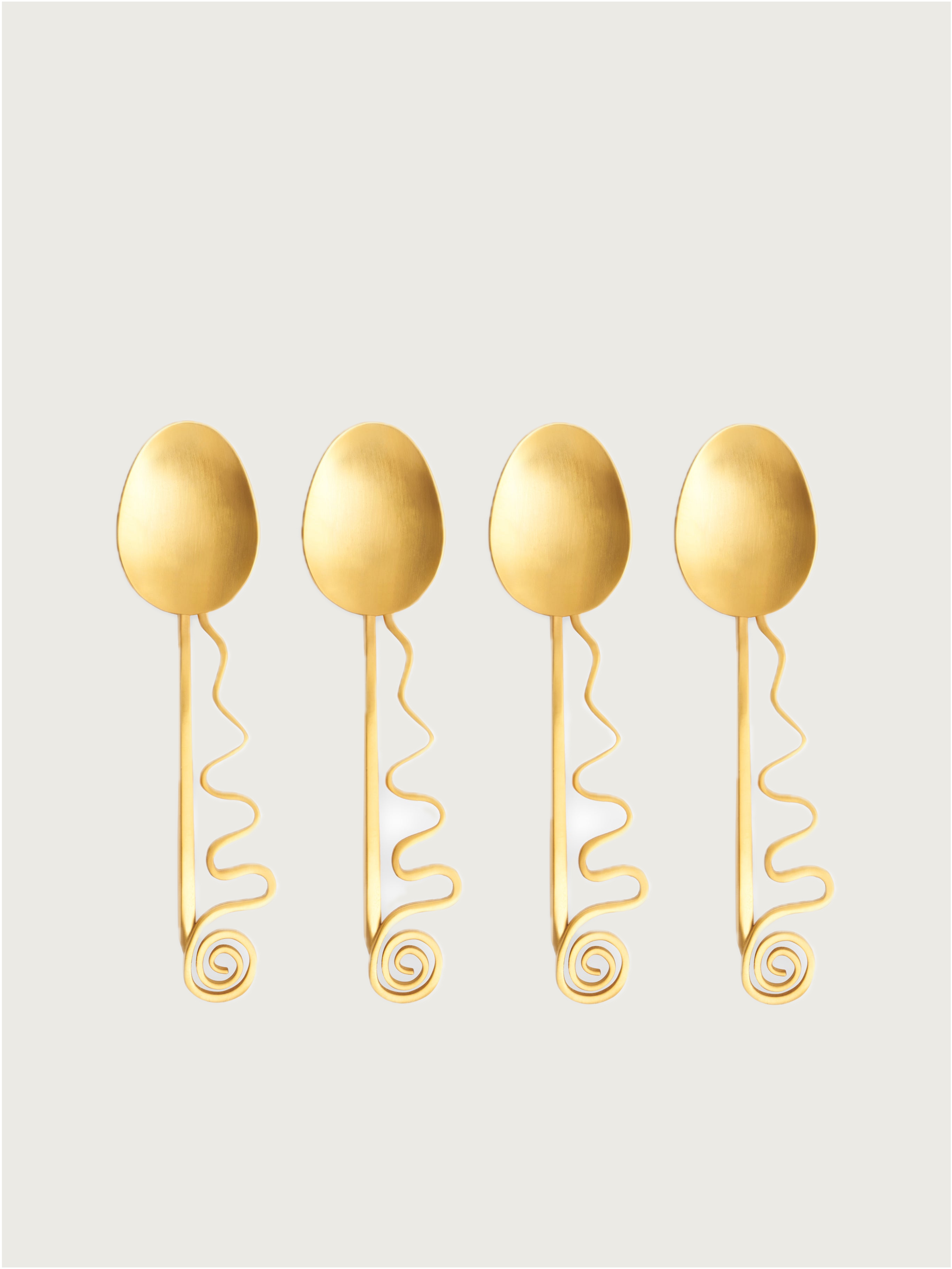 Set of 4 Spirale Cocktail Spoons