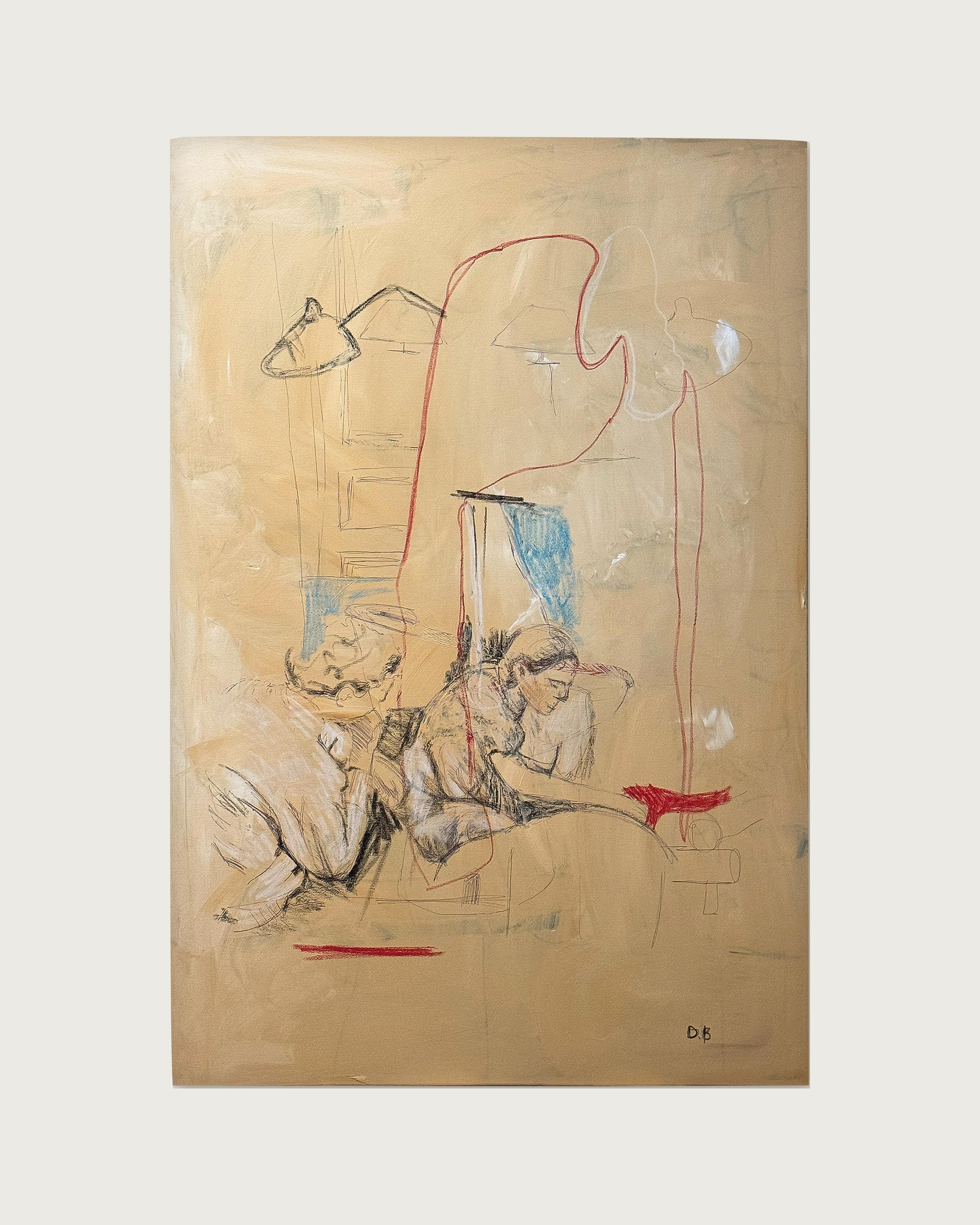 After talking' Painting by Dovile Bernotaite | The Oblist — contemporary mixed media artwork