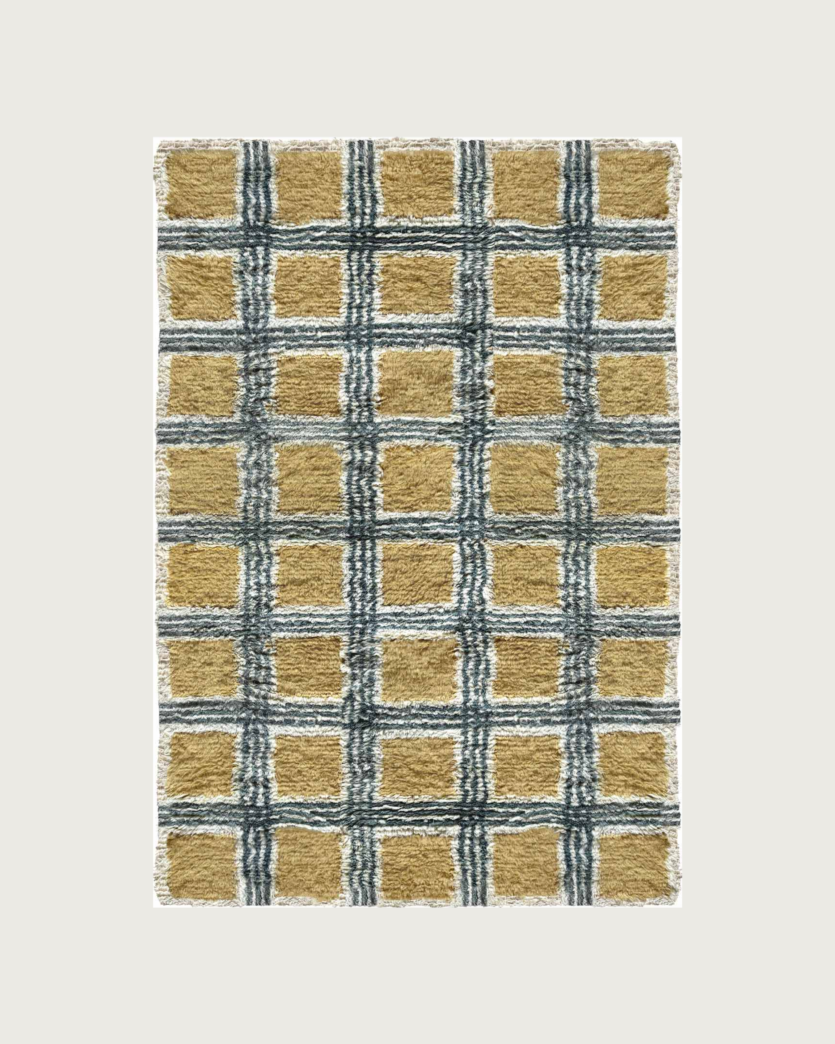 Evelina Kroon 'Shaggy' Handwoven Rug in New Zealand Wool, Pergola