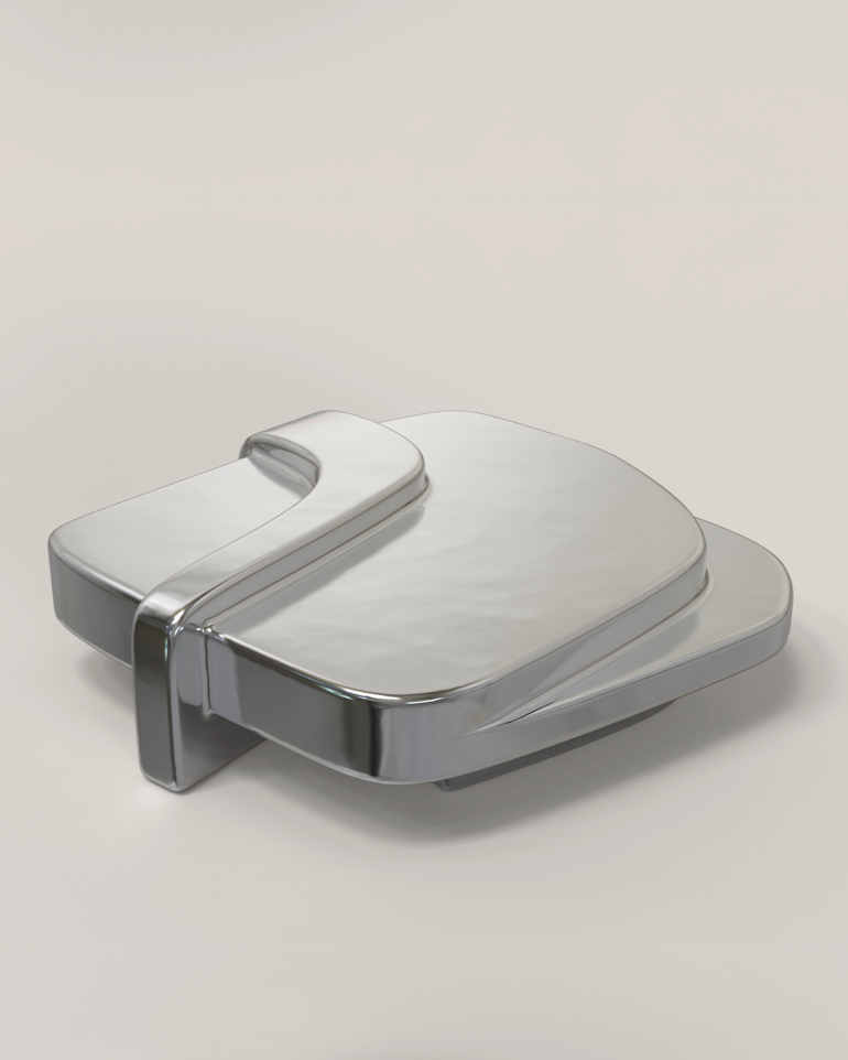 RODI SILVER V2 Low Table in Resin Chrome Painted
