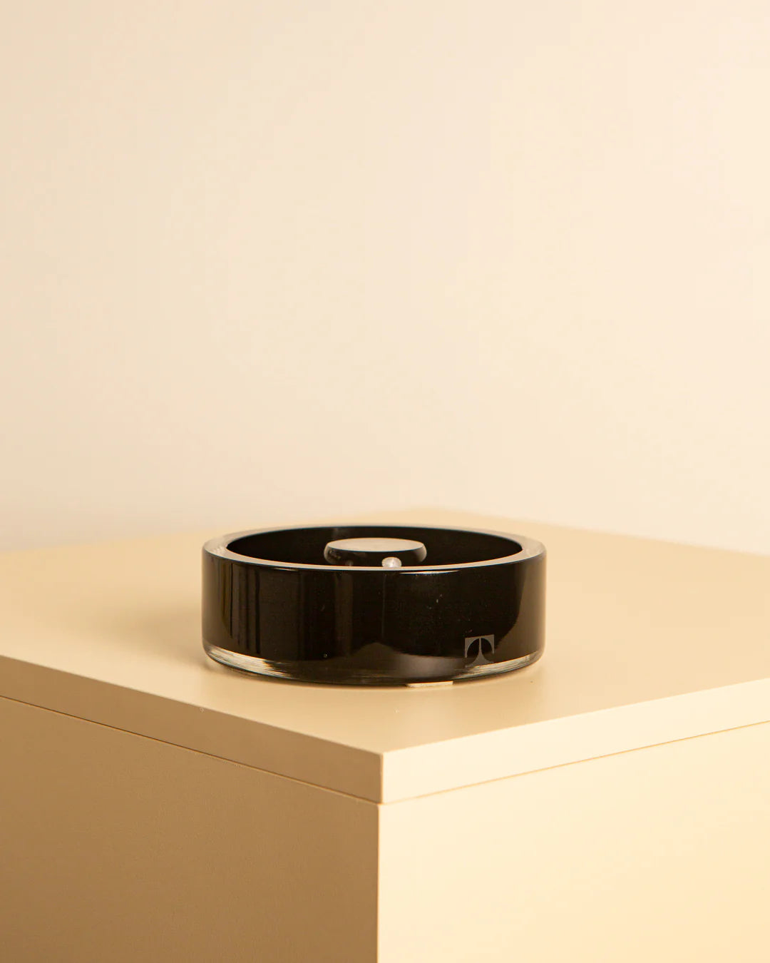 Vintage Murano glass waste bin designed by Osvaldo Borsani for Tecno in the 1960s