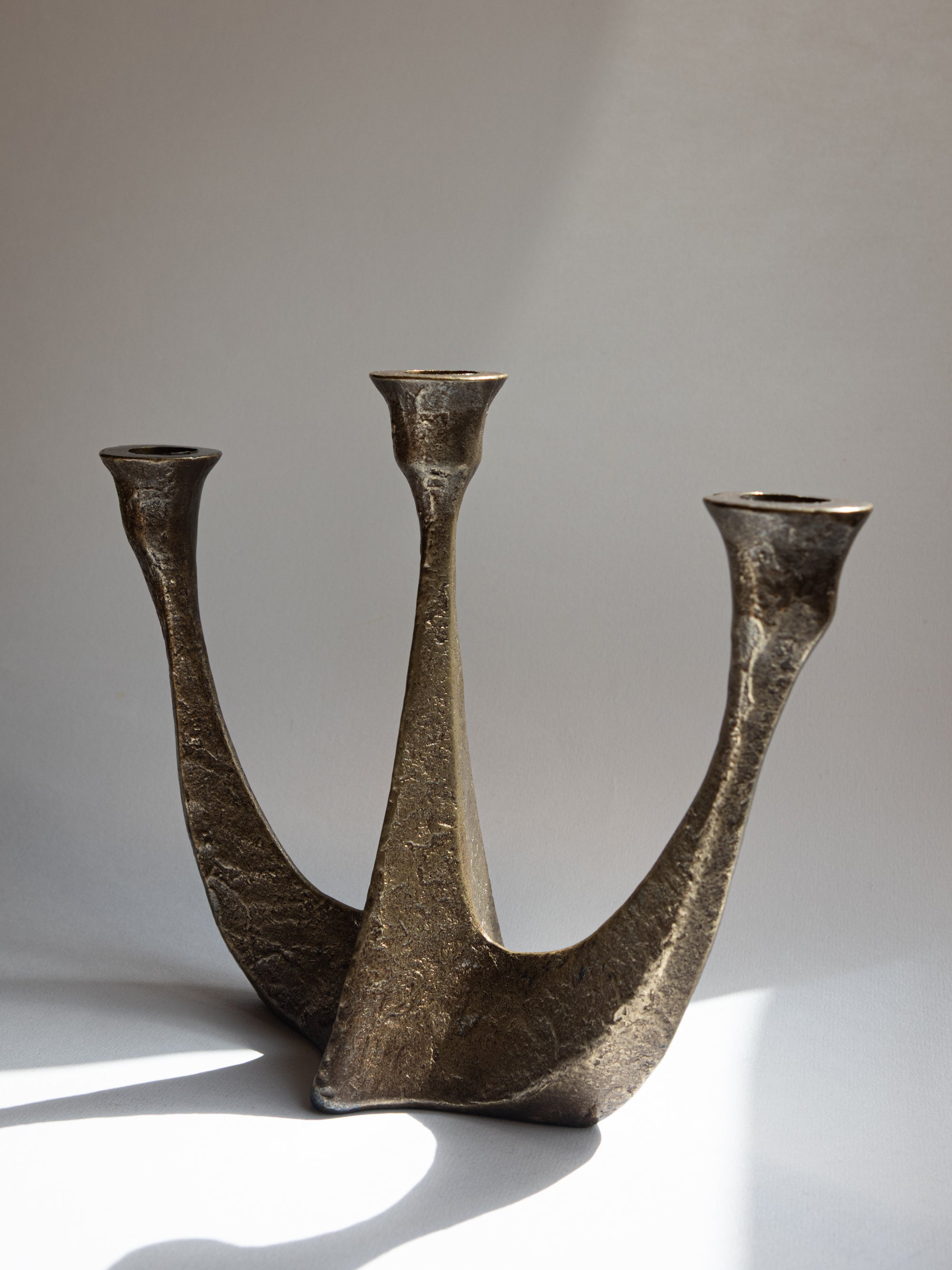 Chandelier Brutaliste en Bronze - Allemagne, vers 1970