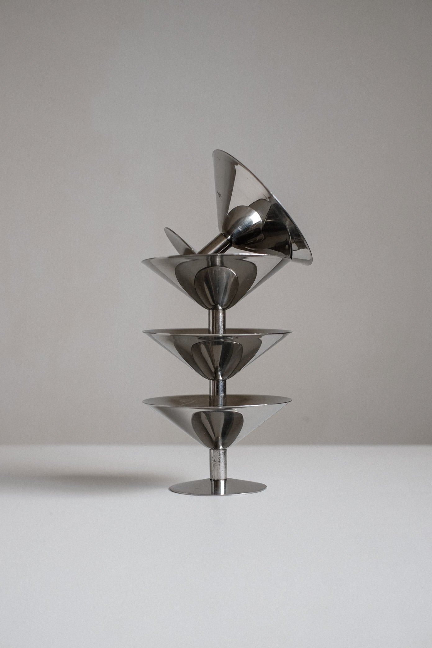 Set of Four Ice Coupes by septembre studios | The Oblist — stainless steel, modern design