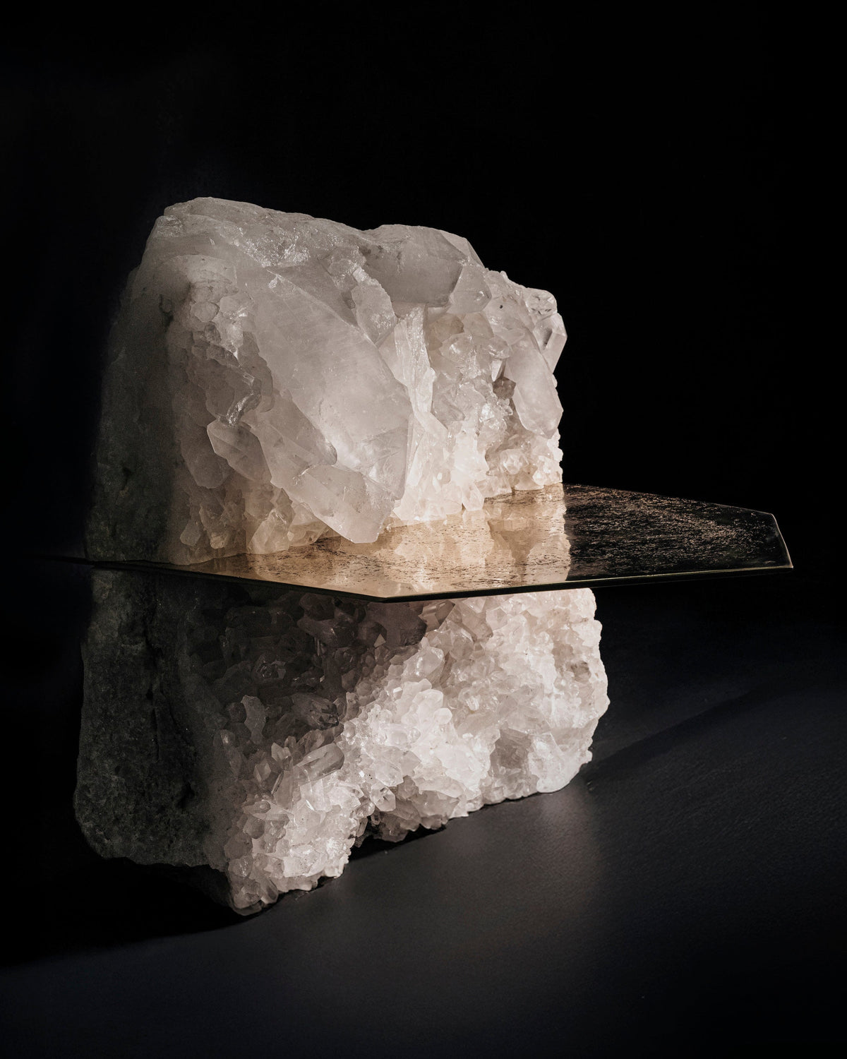 CRISTALLO Coffee Table - Brass and Quartz by Alex Turco | The Oblist