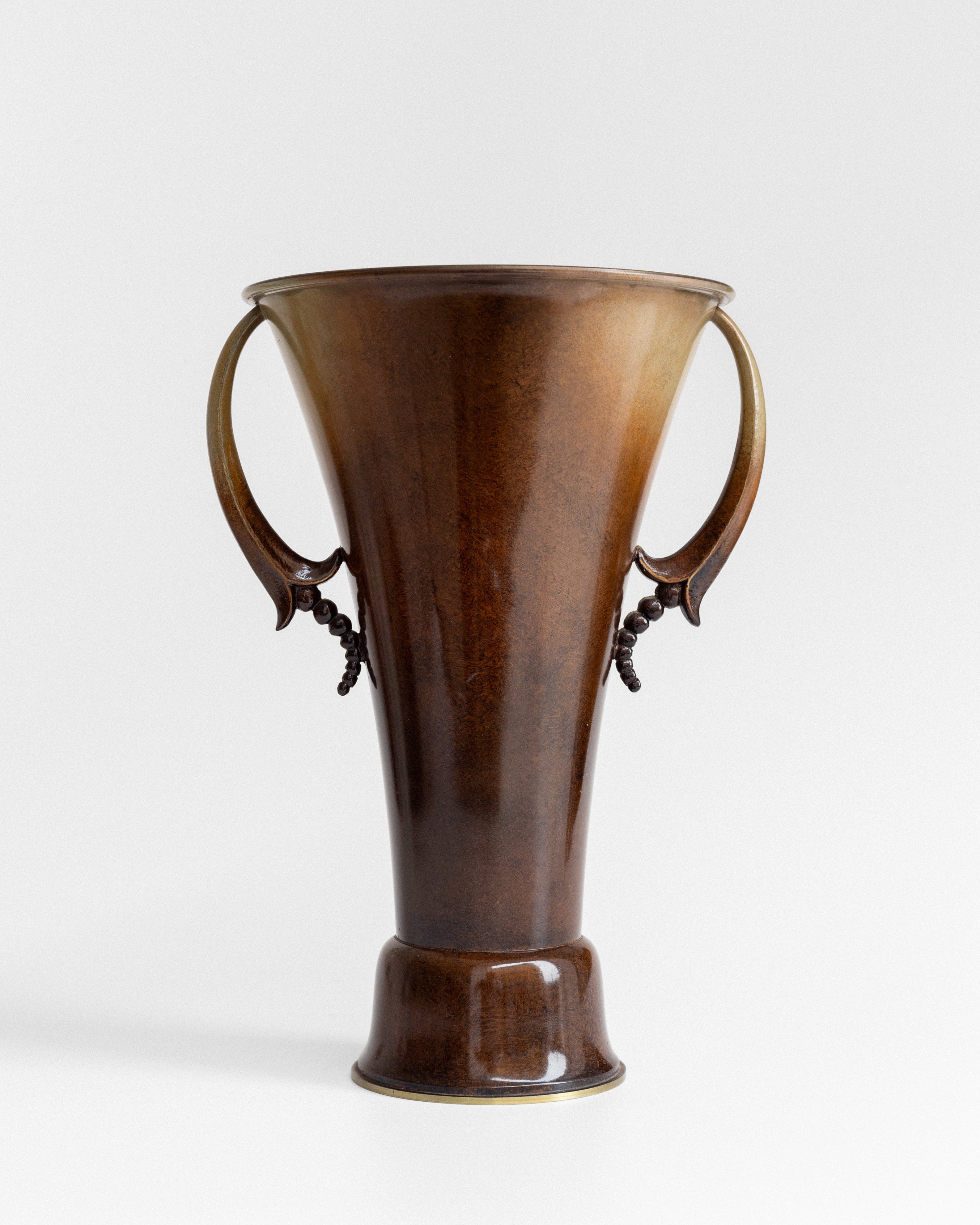 Neoclassic Bronze Patinated Vase by Ystad Metall