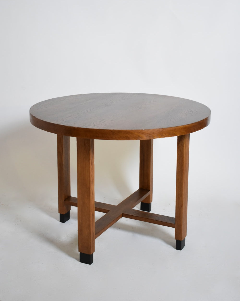 Amsterdam School Round Pedestal Table, 1930s