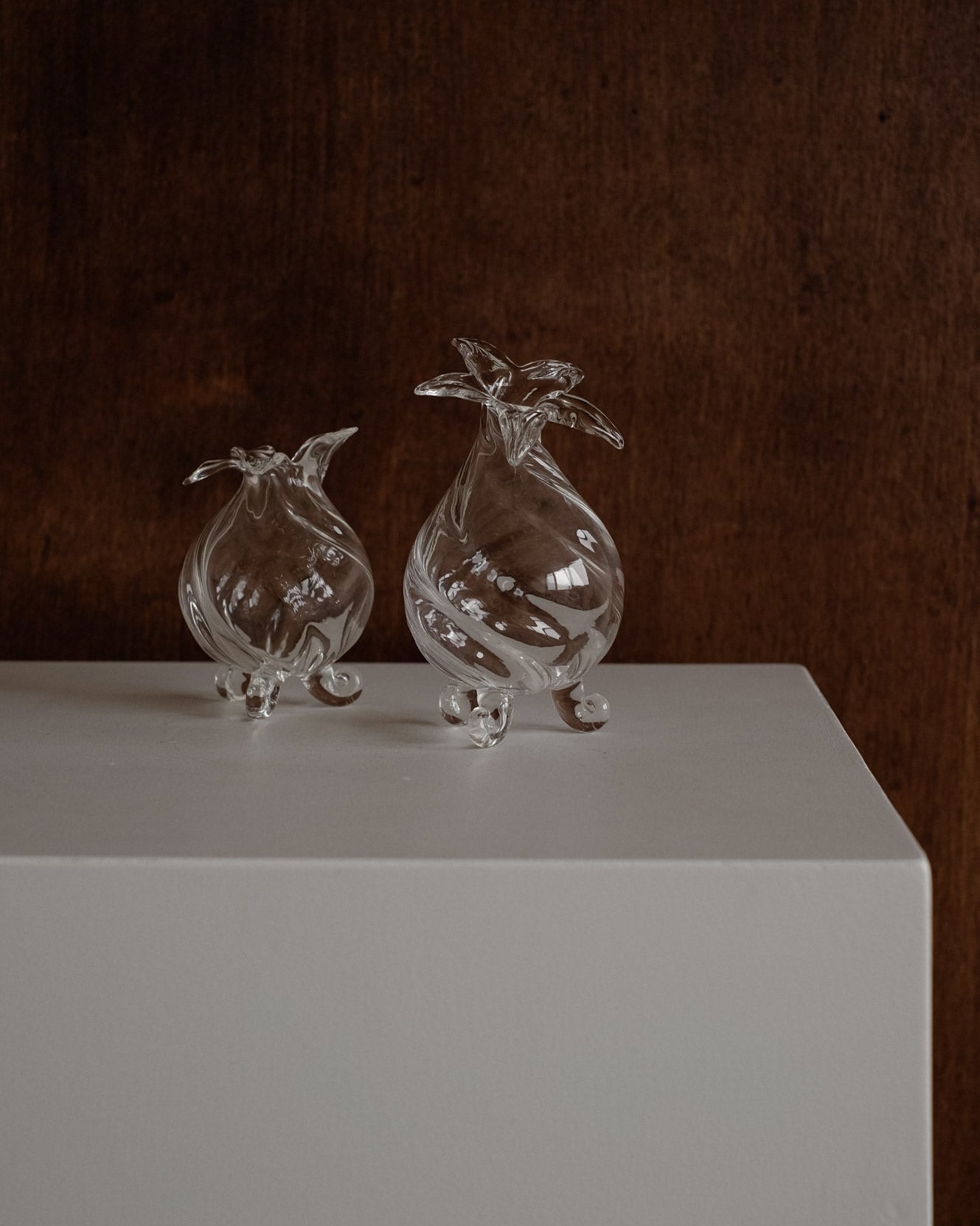 Mouthblown Glass Vase Set of 2 by septembre studios | The Oblist — clear glass, handcrafted