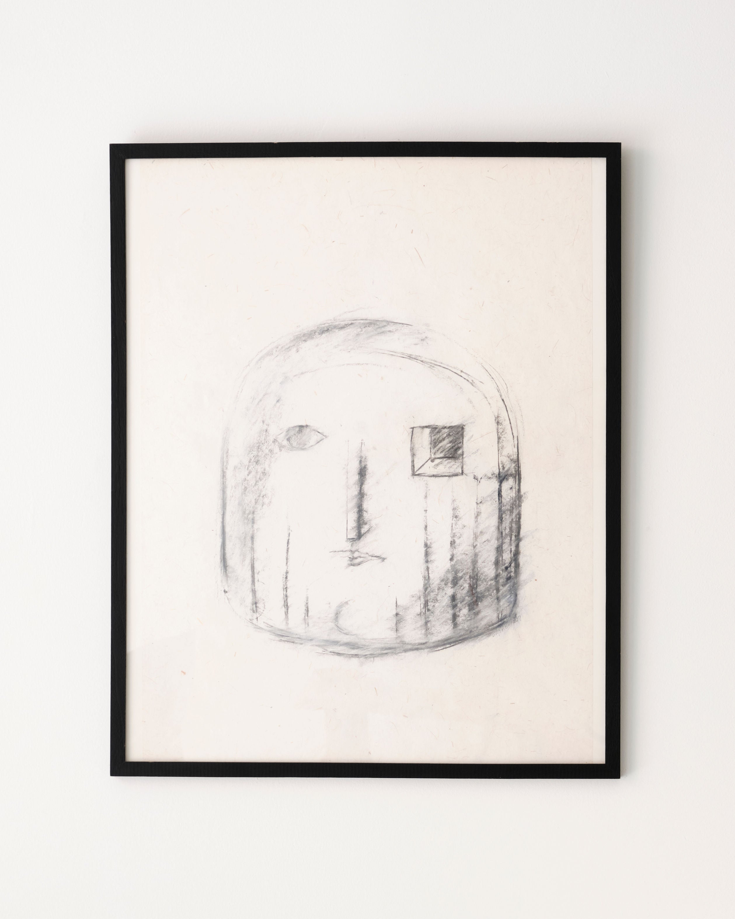 Bunker Head Drawing' by Leonard Ursachi | The Oblist — framed charcoal sketch
