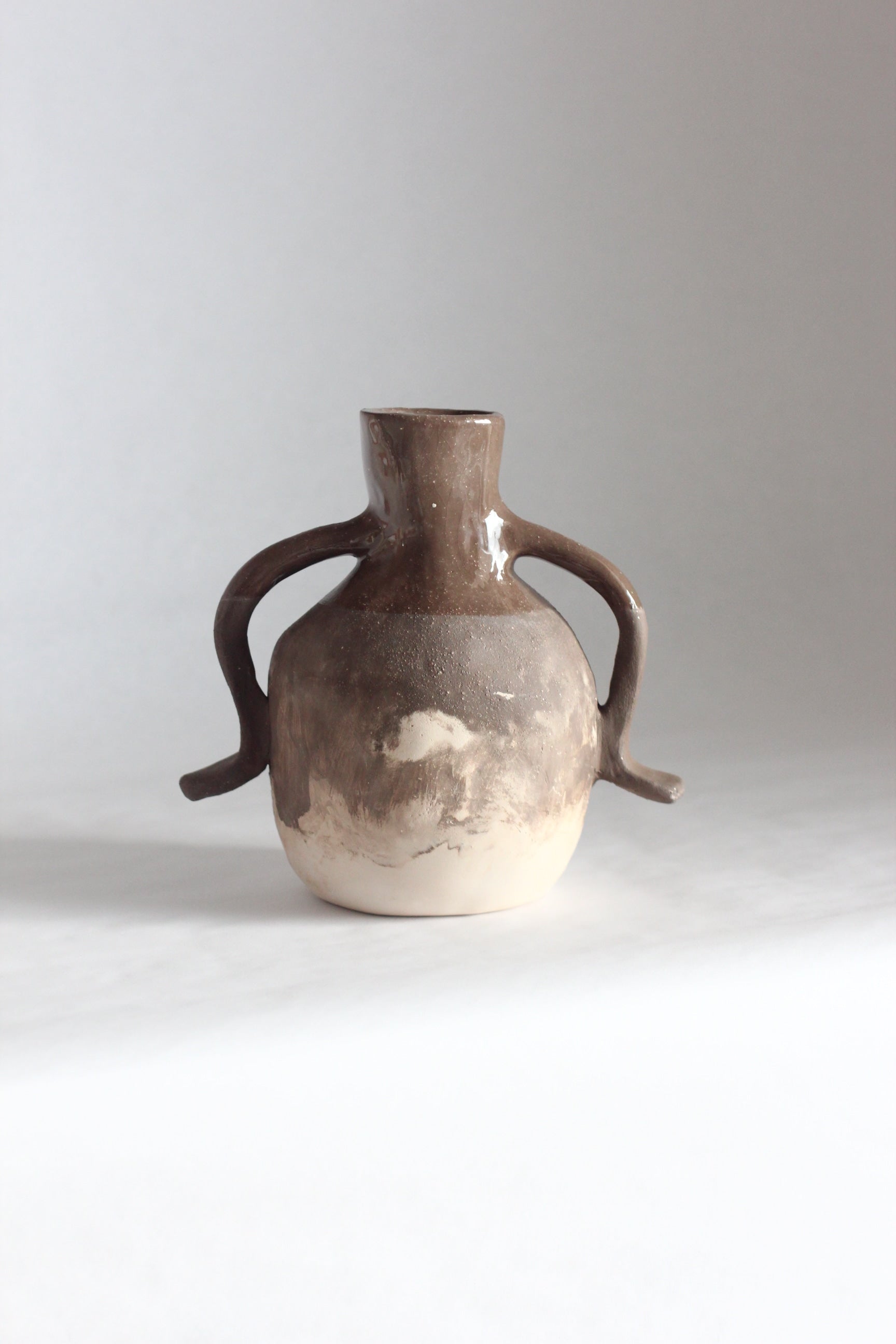 Ceramic Vase Nua 10 by CRIS GAGO | The Oblist — handcrafted brown ceramic