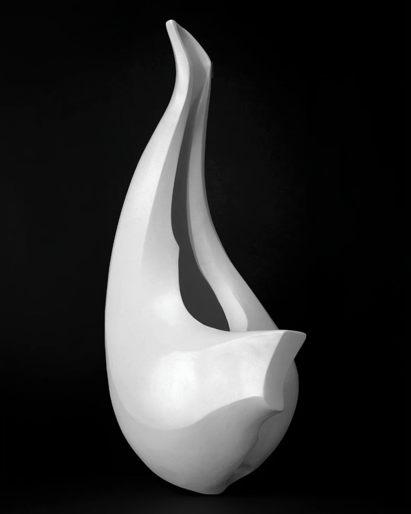 Shiro III - Modern Sculpture in Porcelain Clay by Beverly Morrison - Sculptor | The Oblist