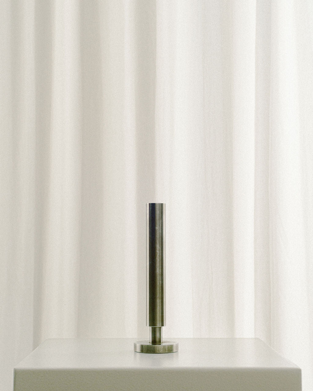 Stainless Steel Brutalist Rod Vase, Slender by Arcā Collections | The Oblist — modern stainless steel design