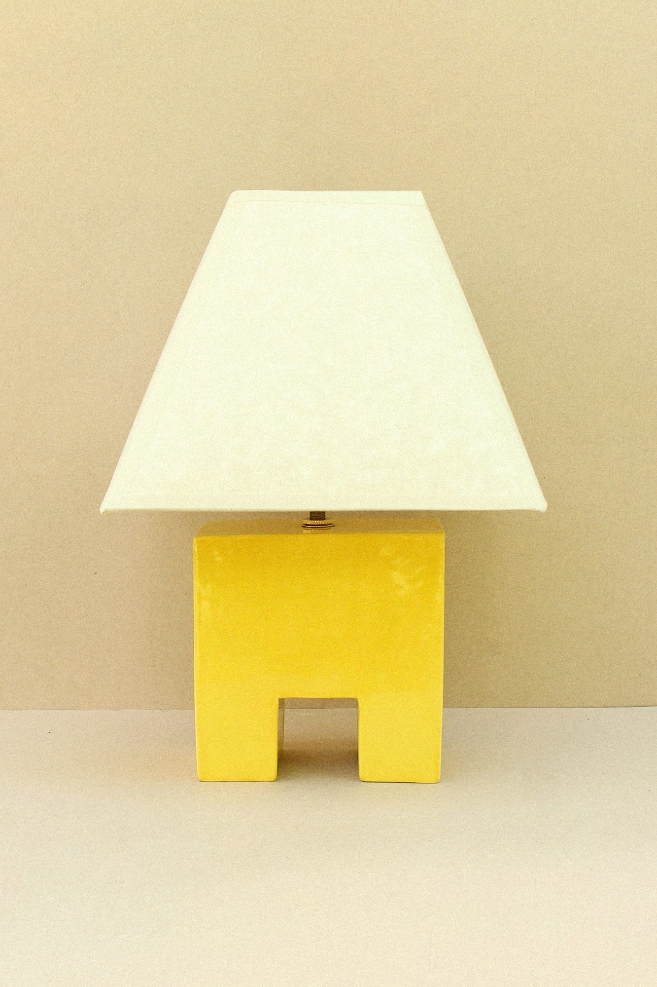 Cristo Lamp (Sol) by Casa Veronica | The Oblist — handcrafted ceramic, yellow base