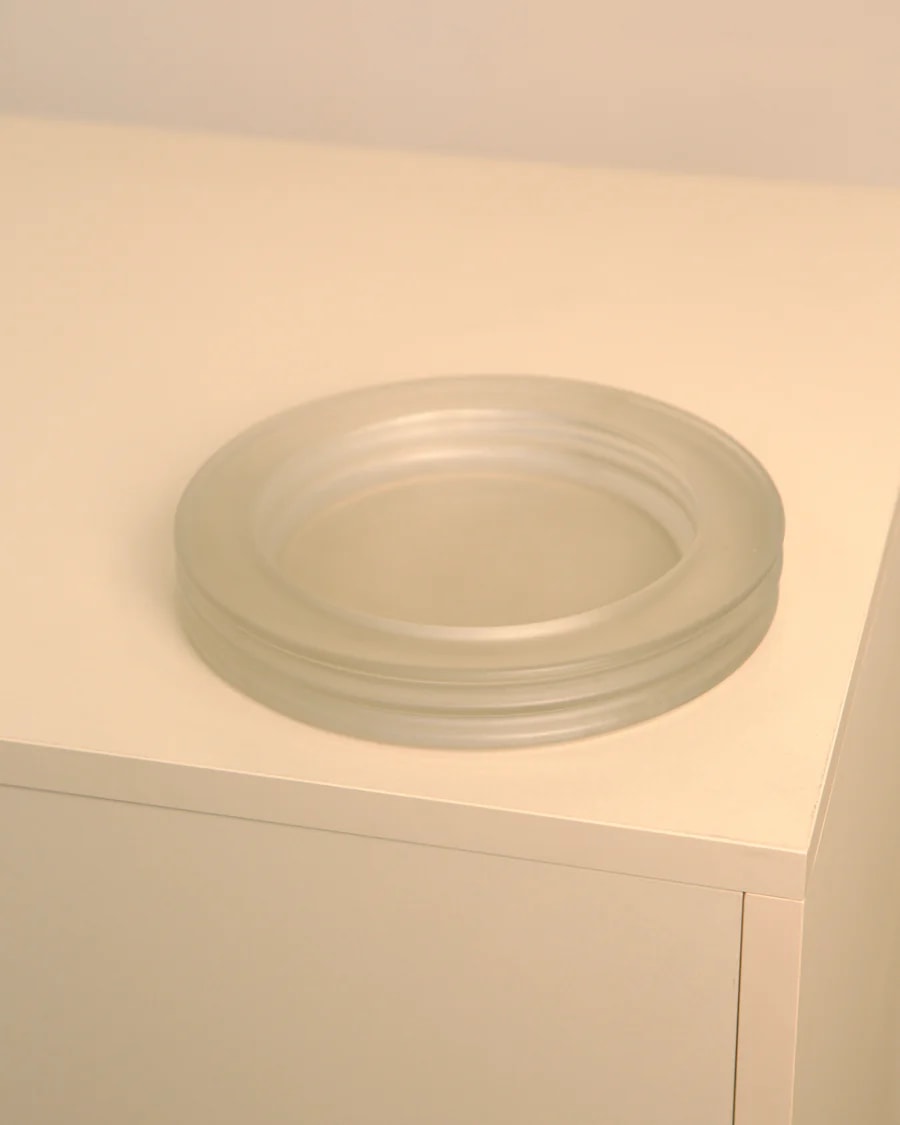Opaque glass Onda vide-poche by Sergio Asti vintage 1960s