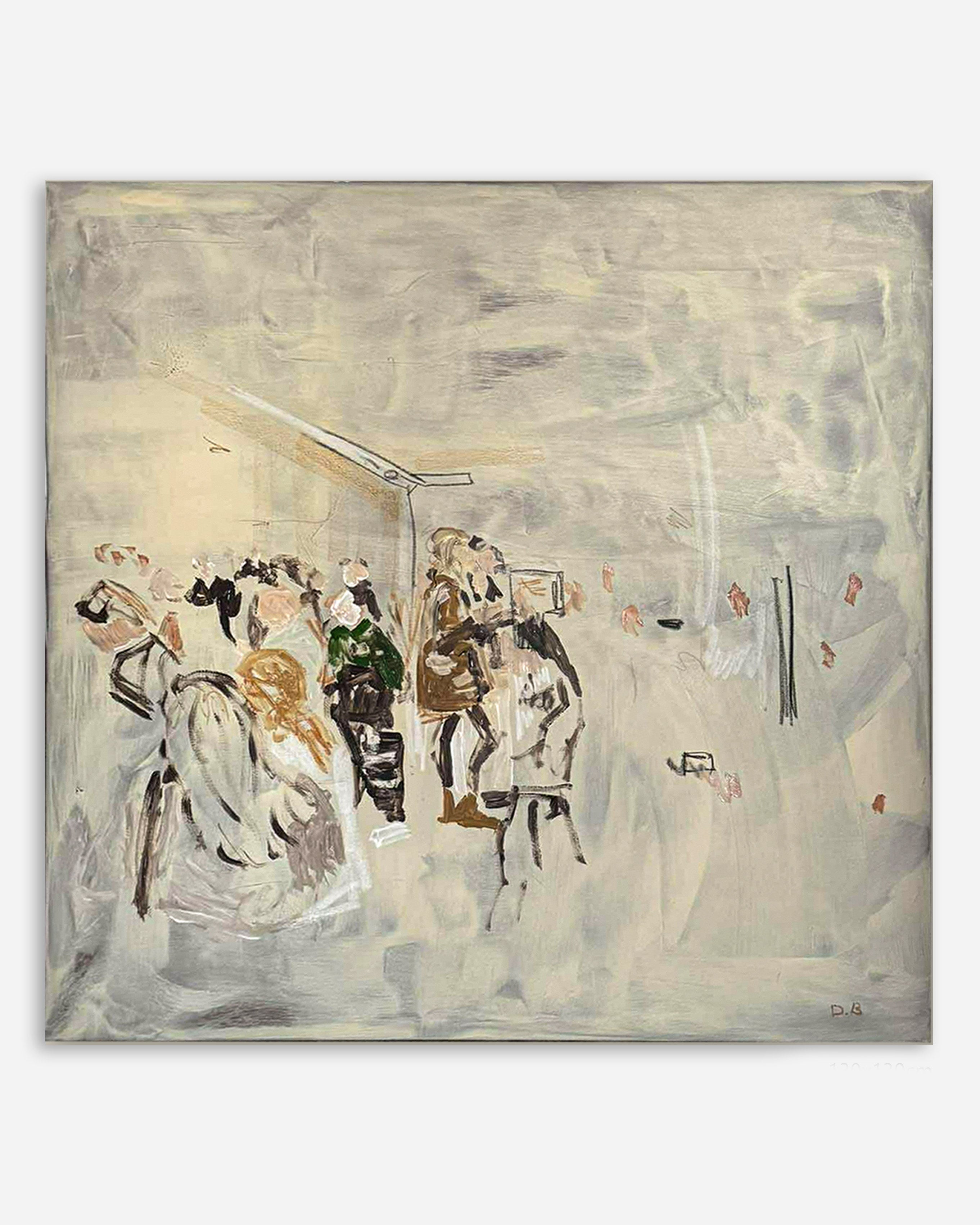 'Conversations' vol. 02 painting on canvas by Dovile Bernotaite | The Oblist