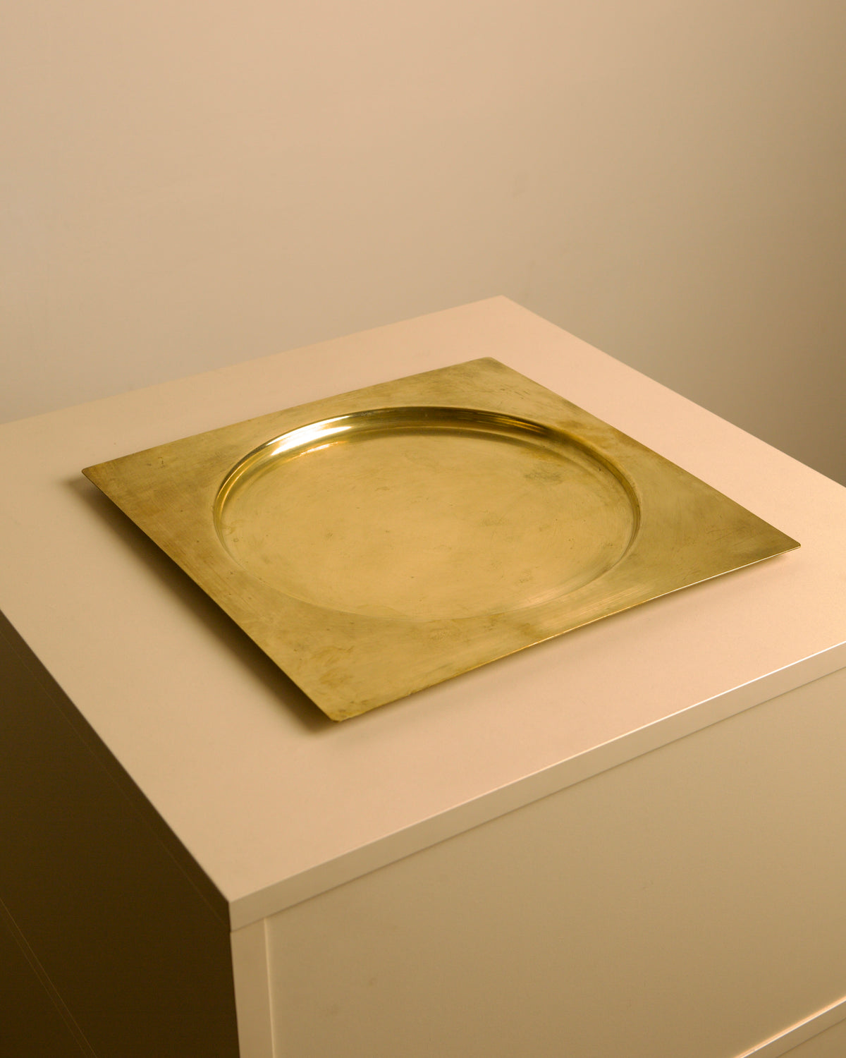 Large Italian square brass catch-all, 1960s by Treaptyque | The Oblist