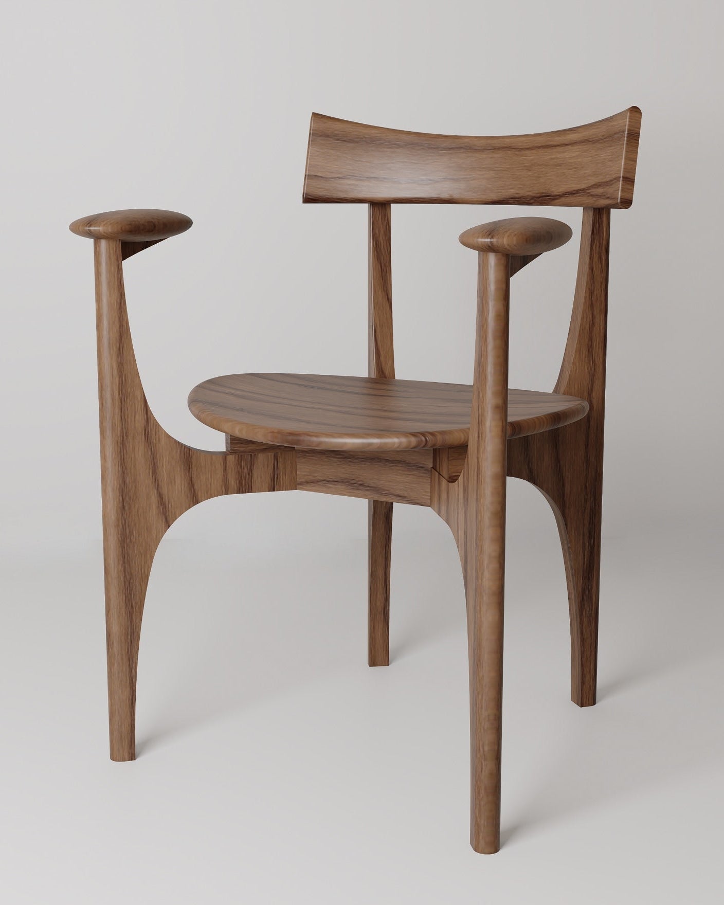 Solid Wood Chair - CAS Series by Daniel Couttolenc, American Walnut by Daniel Couttolenc | The Oblist