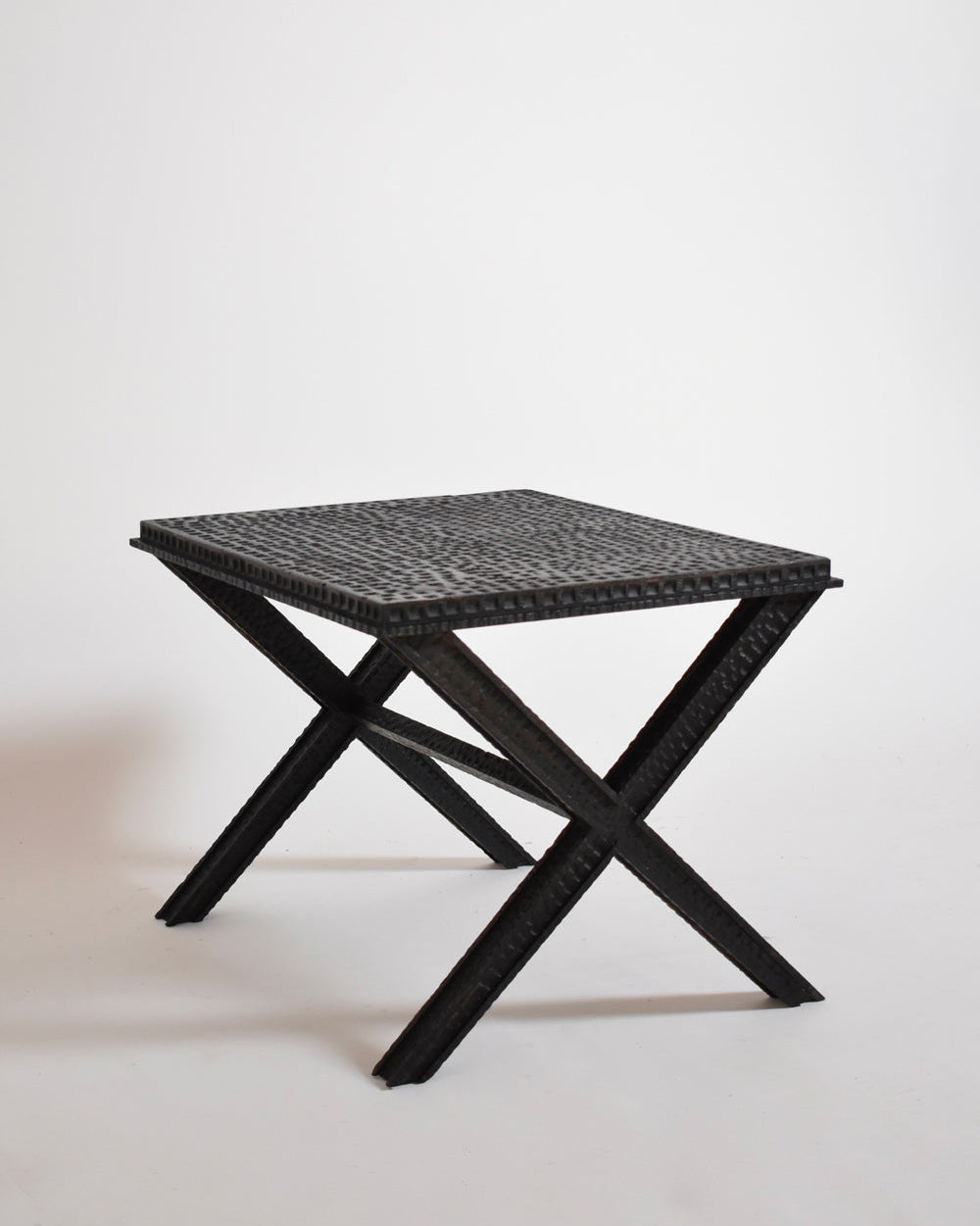 Brutalist Gouged Wood Coffee Table by Barracuda Interiors | The Oblist — handcrafted dark wood design