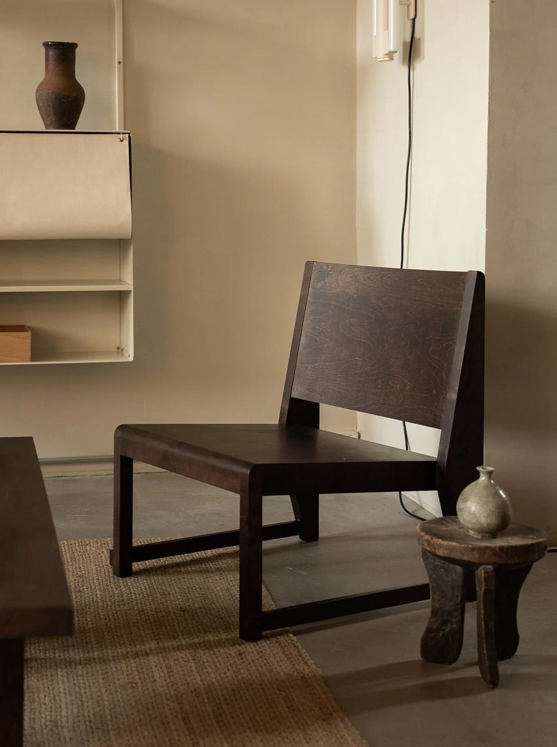 Easy Chair 01 | Dark Brown Birch by FRAMA | The Oblist — dark brown wood, modern design