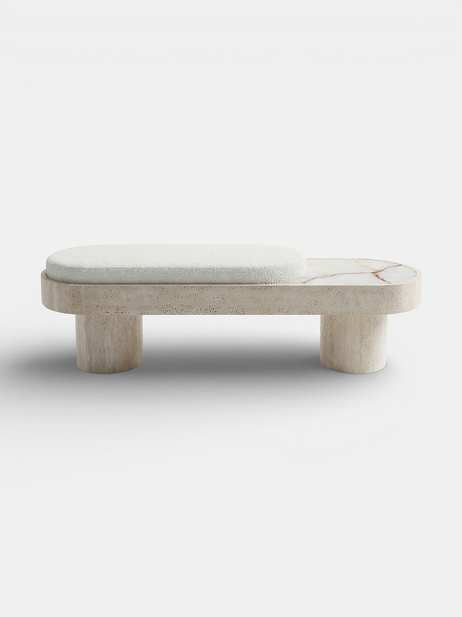Noto Bench by Marbera | The Oblist — stone and fabric materials