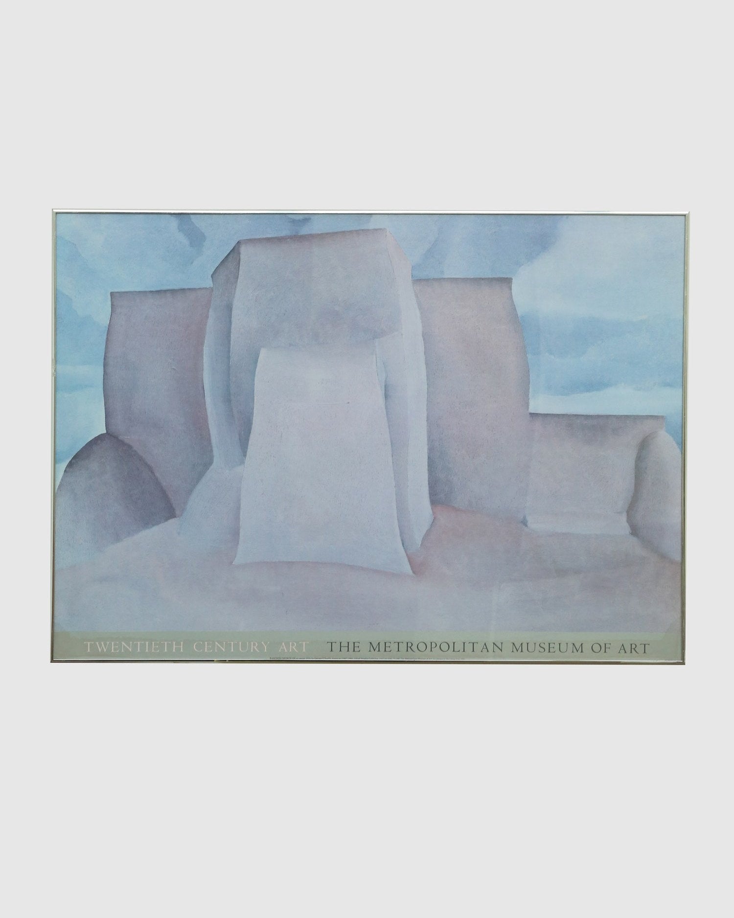 Georgia O’Keefe Exhibition Poster, 1987 by Villa | The Oblist — muted colors, vintage design