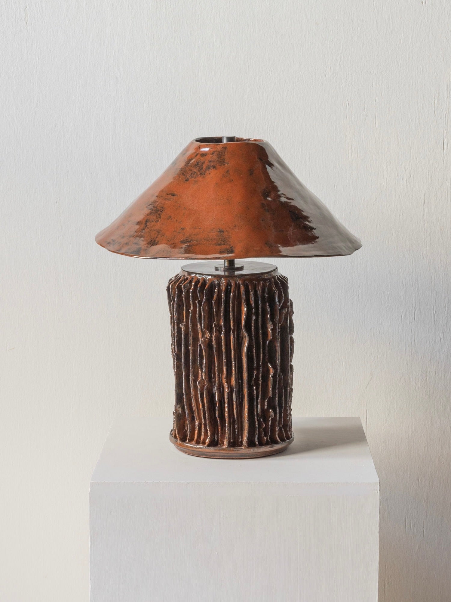Silo' Table Lamp 1 by Christopher Merchant Studio | The Oblist — handcrafted ceramic, copper shade