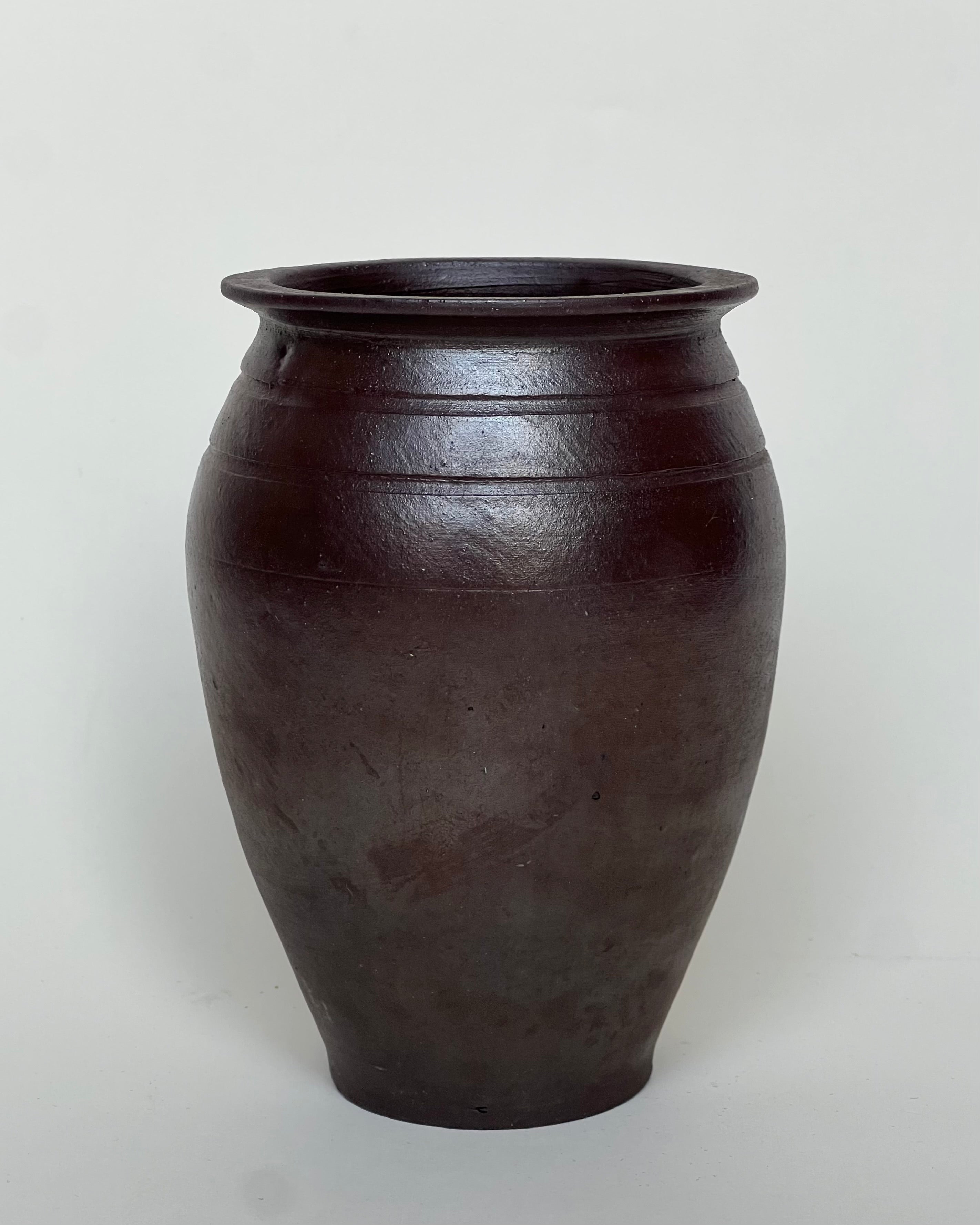French Vintage Grès Stoneware Vase in Ceramic by Manushi | The Oblist
