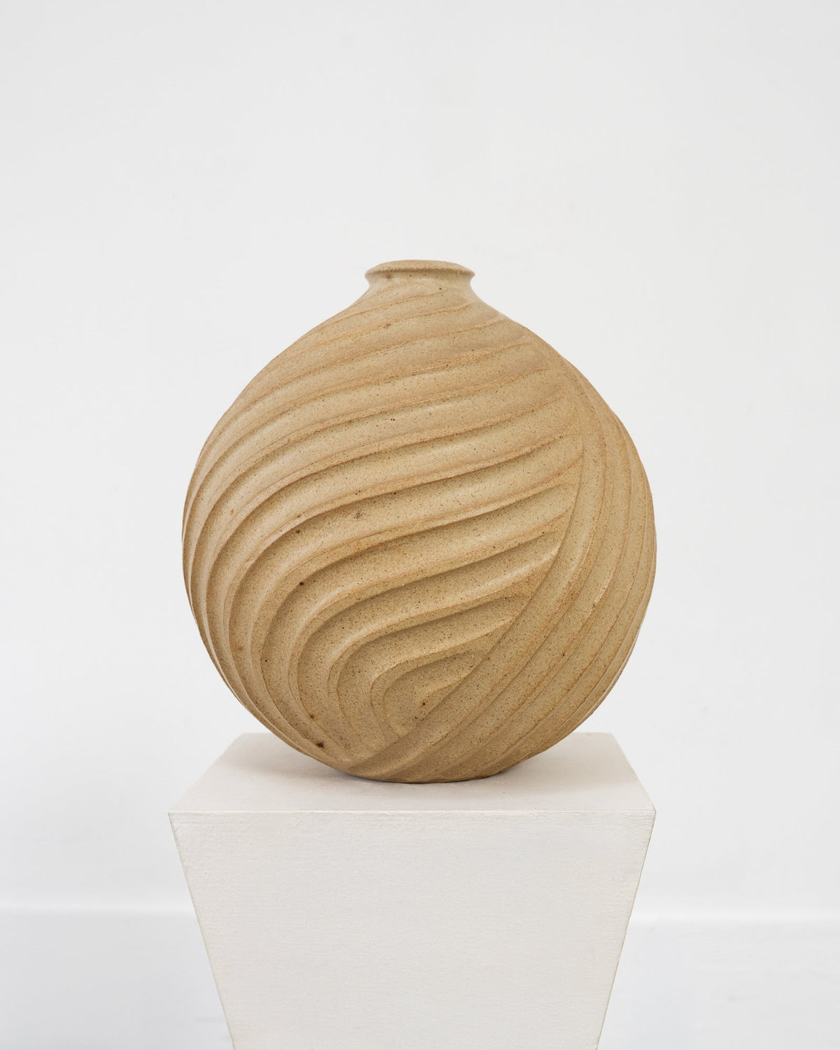 Vintage Mid Century Modern Sculptural Stoneware Vessel by Tom Bogle | The Oblist