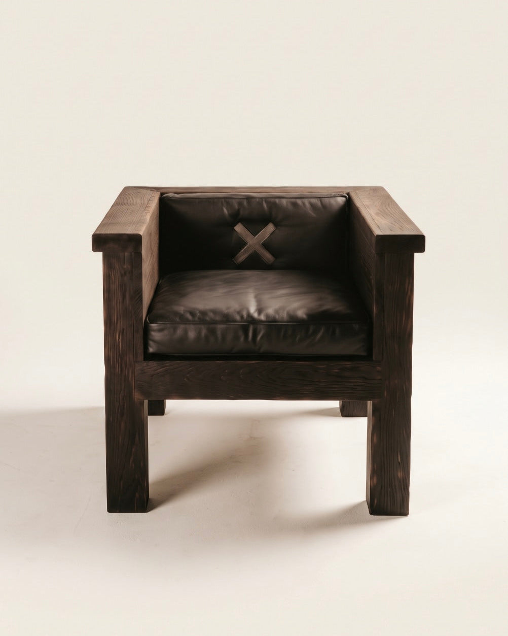 Tephra Lounge Chair in Leather and Oak by No Age Studio LLC | The Oblist