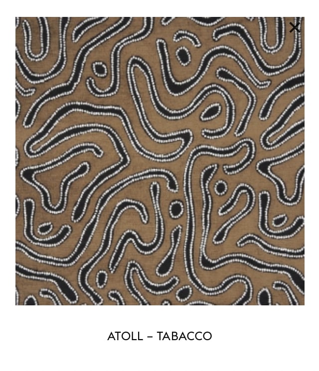 Laurent Pouf - Atoll Fabric & Ivory Fringe by RIJD Interior — variant detail