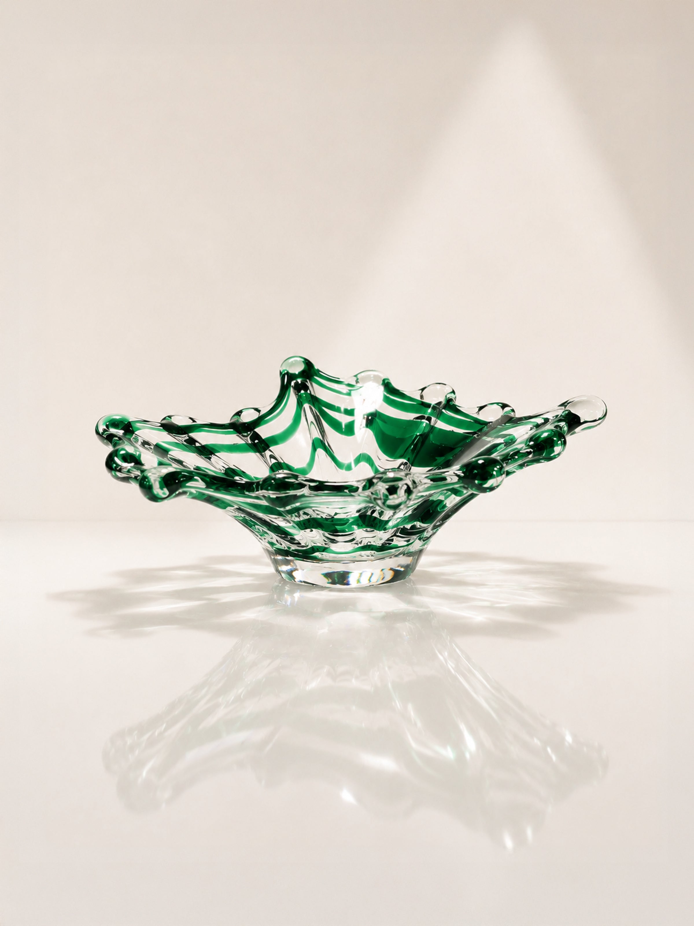 Sculptural Green Murano Glass Vide-Poche - 1960s by Dodo Vintage | The Oblist